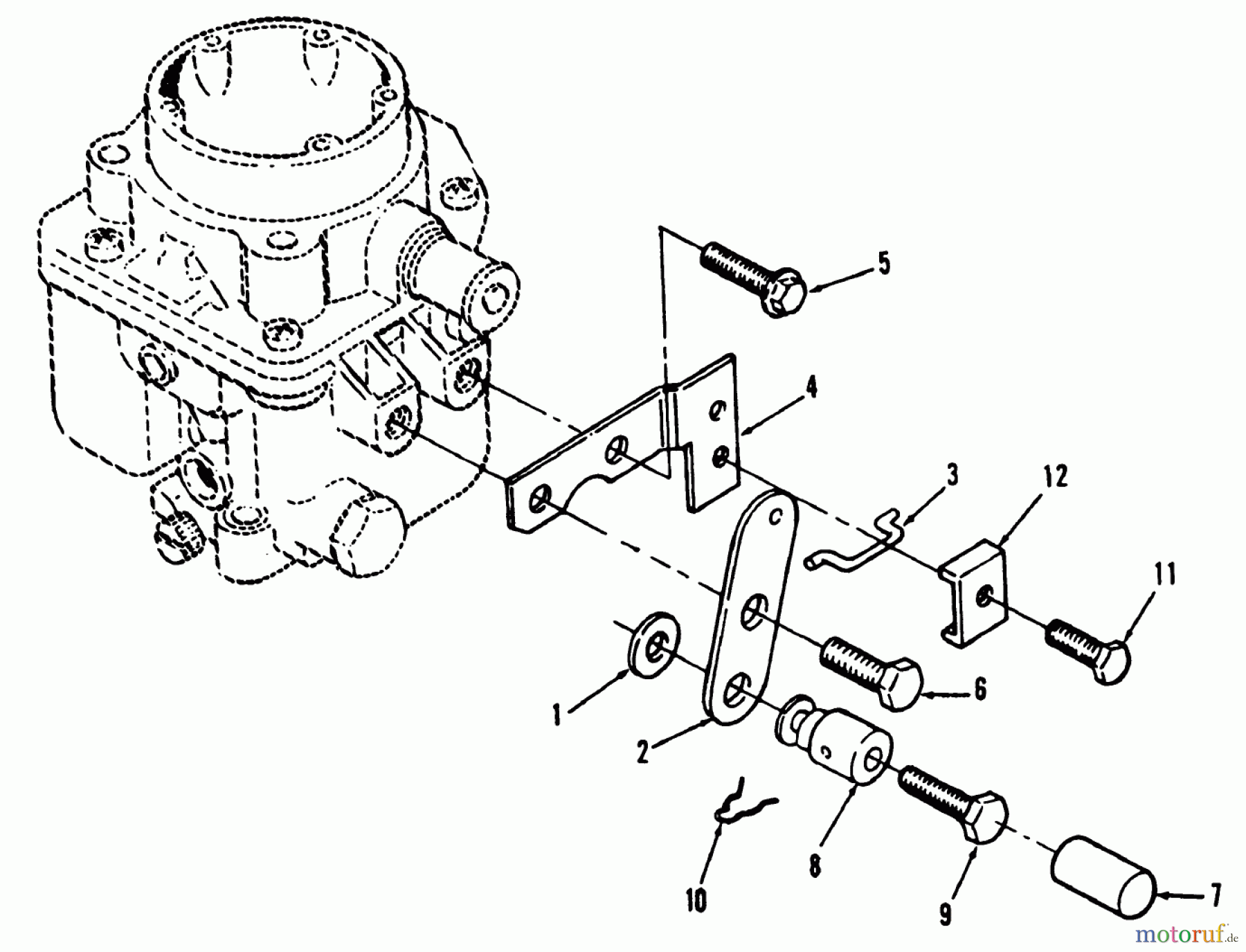 Toro Neu Mowers, Lawn & Garden Tractor Seite 1 51-12KE02 (312-H) - Toro 312-H Garden Tractor, 1992 (2000001-2999999) CHOKE LINKAGE POWER PLUS