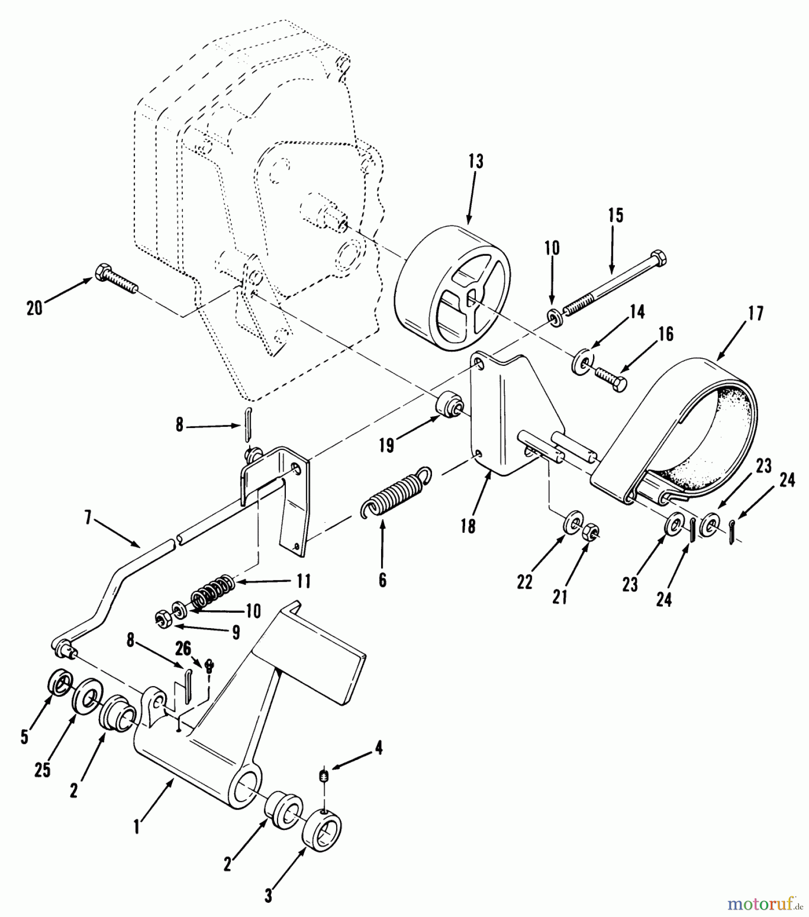 Toro Neu Mowers, Lawn & Garden Tractor Seite 1 51-12KE02 (312-H) - Toro 312-H Garden Tractor, 1992 (2000001-2999999) CLUTCH, BRAKE AND SPEED CONTROL LINKAGE 312-H & 416-H