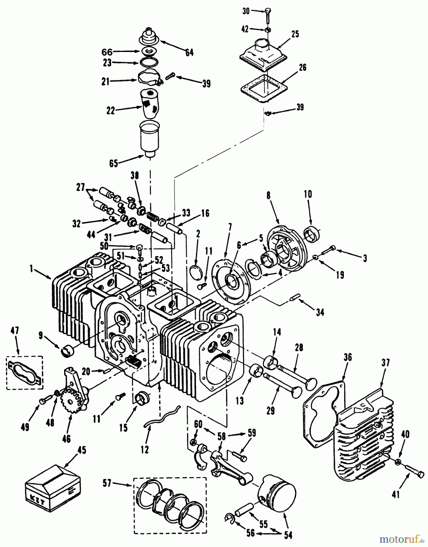 Toro Neu Mowers, Lawn & Garden Tractor Seite 1 51-12KE02 (312-H) - Toro 312-H Garden Tractor, 1992 (2000001-2999999) ENGINE POWER PLUS CYLINDER BLOCK