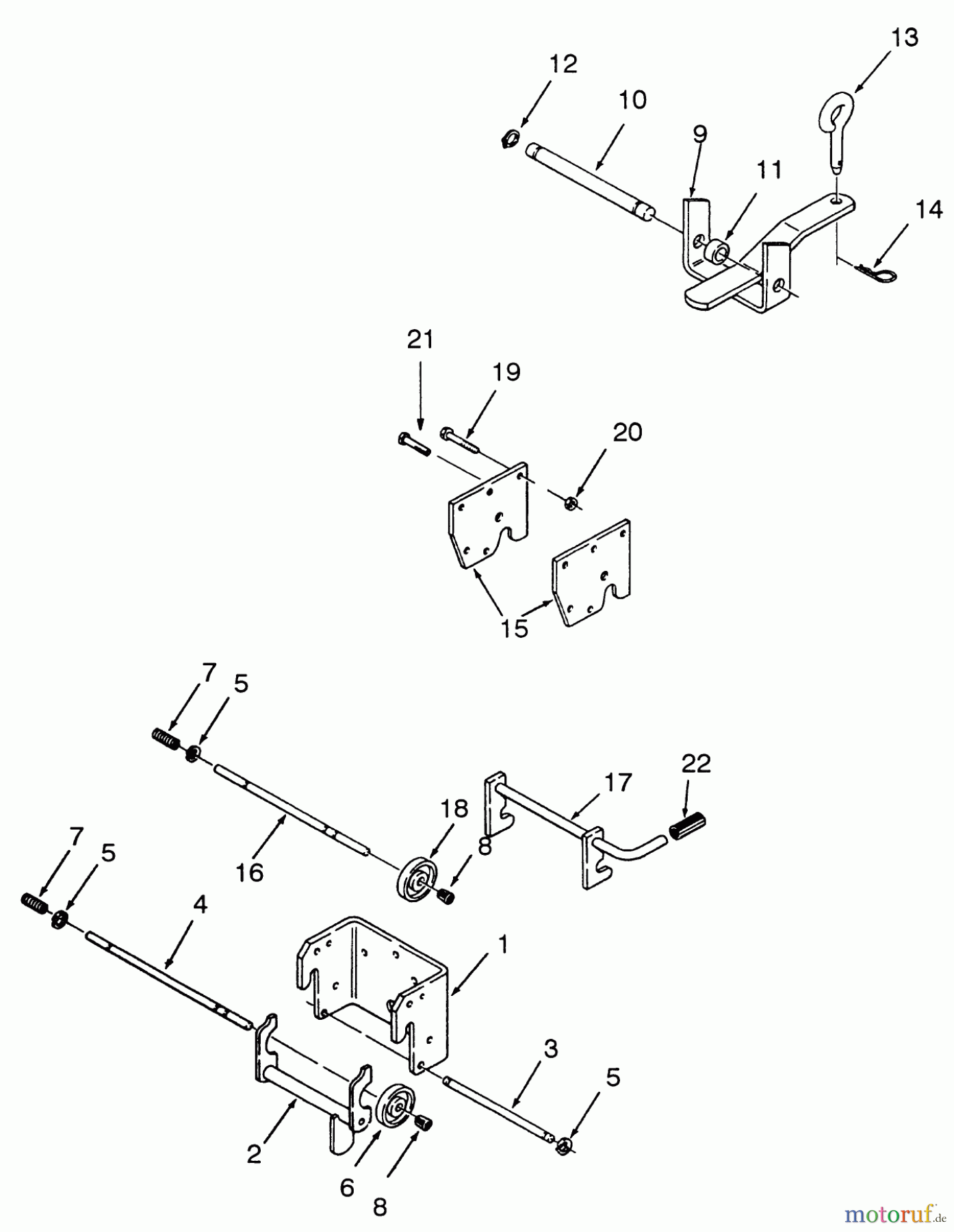 Toro Neu Mowers, Lawn & Garden Tractor Seite 1 51-12KE02 (312-H) - Toro 312-H Garden Tractor, 1992 (2000001-2999999) HITCHES