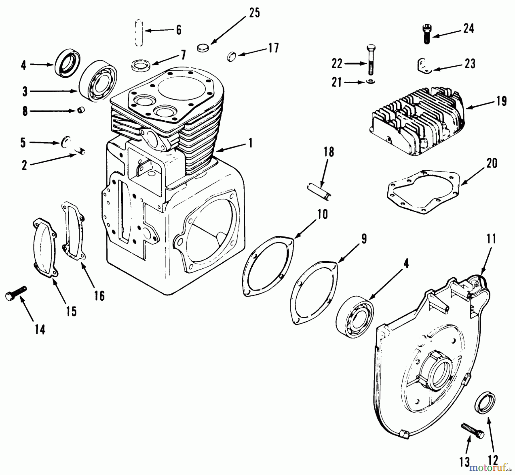 Toro Neu Mowers, Lawn & Garden Tractor Seite 1 51-12KE02 (312-H) - Toro 312-H Garden Tractor, 1992 (2000001-2999999) KOHLER CRANKCASE AND CYLINDER HEAD