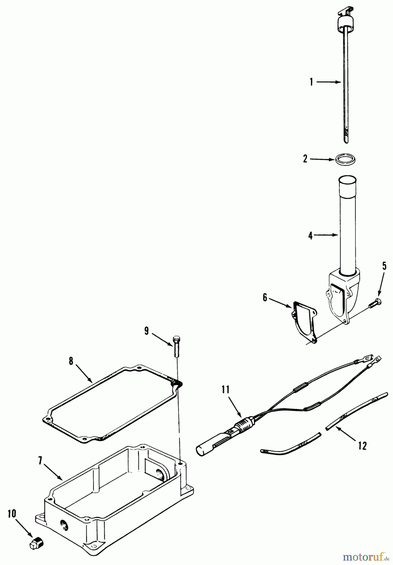 Toro Neu Mowers, Lawn & Garden Tractor Seite 1 31-10K803 (310-8) - Toro 310-8 Garden Tractor, 1992 (2000001-2999999) KOHLER OIL PAN AND DIPSTICK