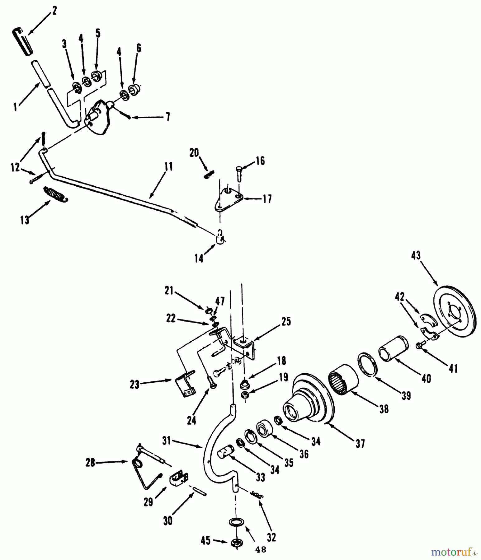 Toro Neu Mowers, Lawn & Garden Tractor Seite 1 51-12KE02 (312-H) - Toro 312-H Garden Tractor, 1992 (2000001-2999999) PTO CLUTCH AND CONTROL