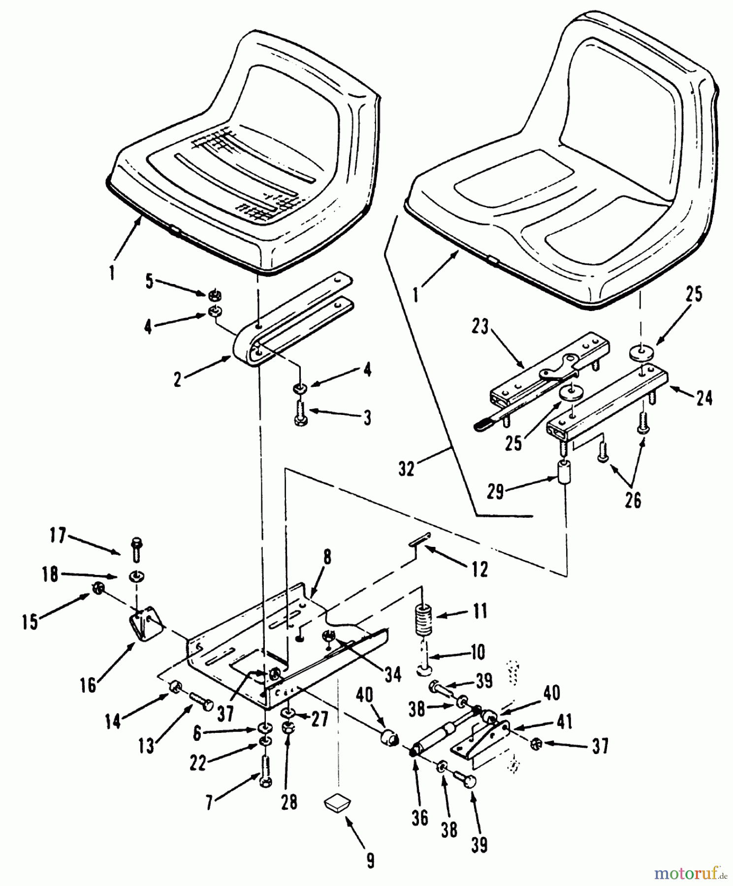 Toro Neu Mowers, Lawn & Garden Tractor Seite 1 51-12KE02 (312-H) - Toro 312-H Garden Tractor, 1992 (2000001-2999999) SEAT