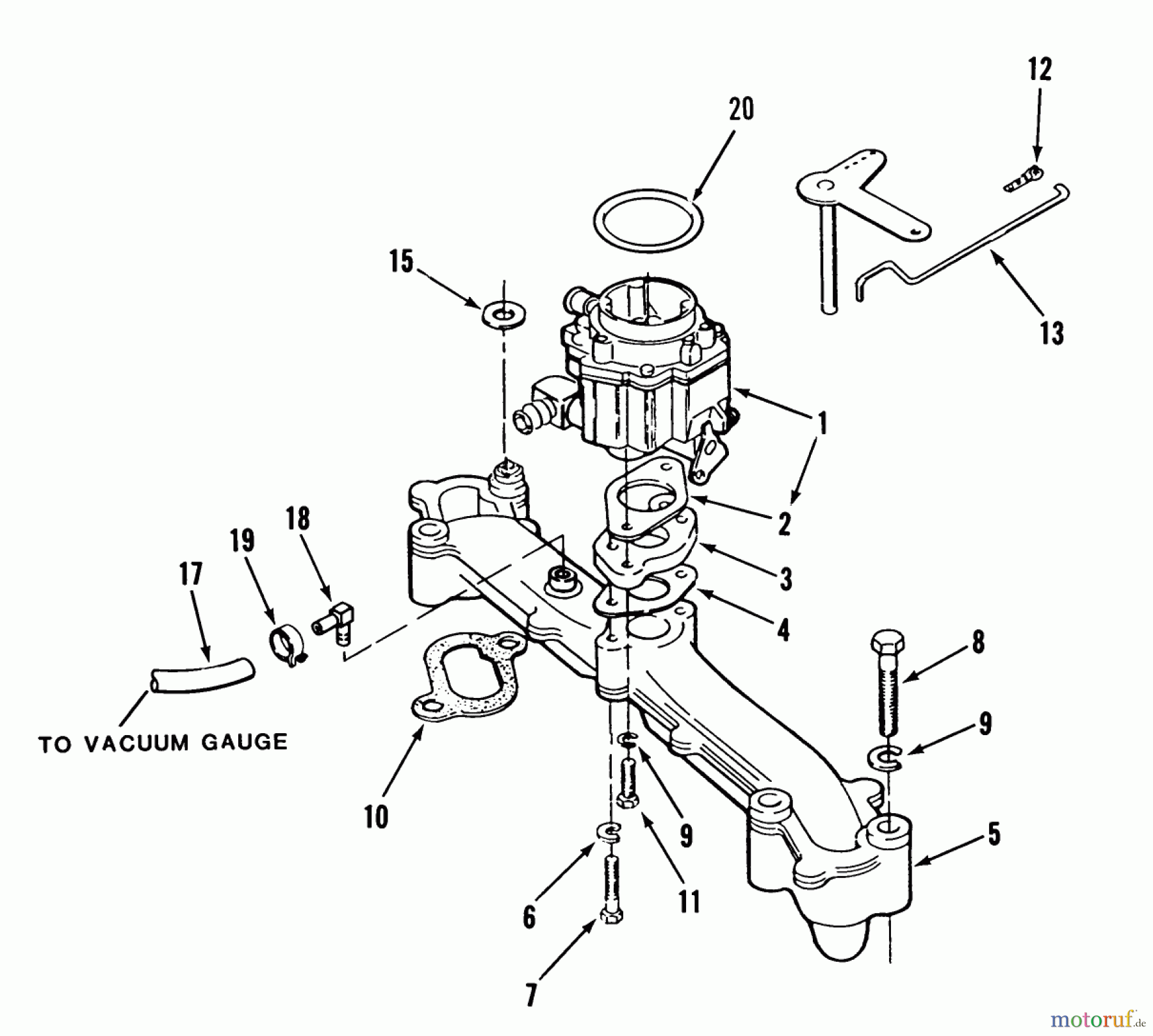 Toro Neu Mowers, Lawn & Garden Tractor Seite 2 C1-20OE02 (520-HC) - Toro 520-HC Garden Tractor, 1989 INTAKE MANIFOLD