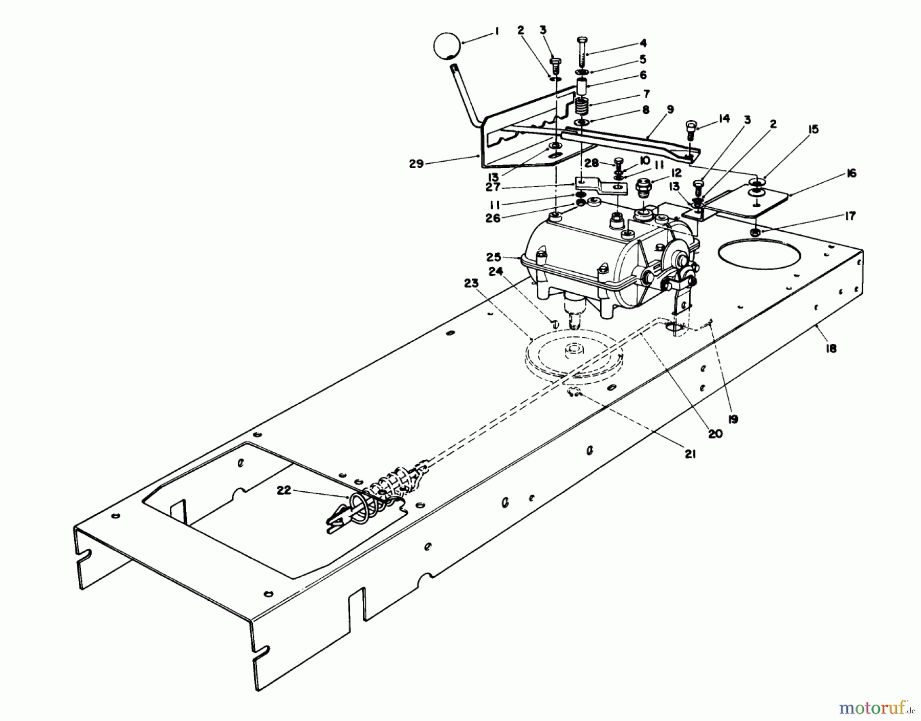 Toro Neu Mowers, Rear-Engine Rider 56145 (8-32) - Toro 8-32 Rear Engine Rider, 1987 (7000001-7999999) TRANSMISSION LINKAGE ASSEMBLY