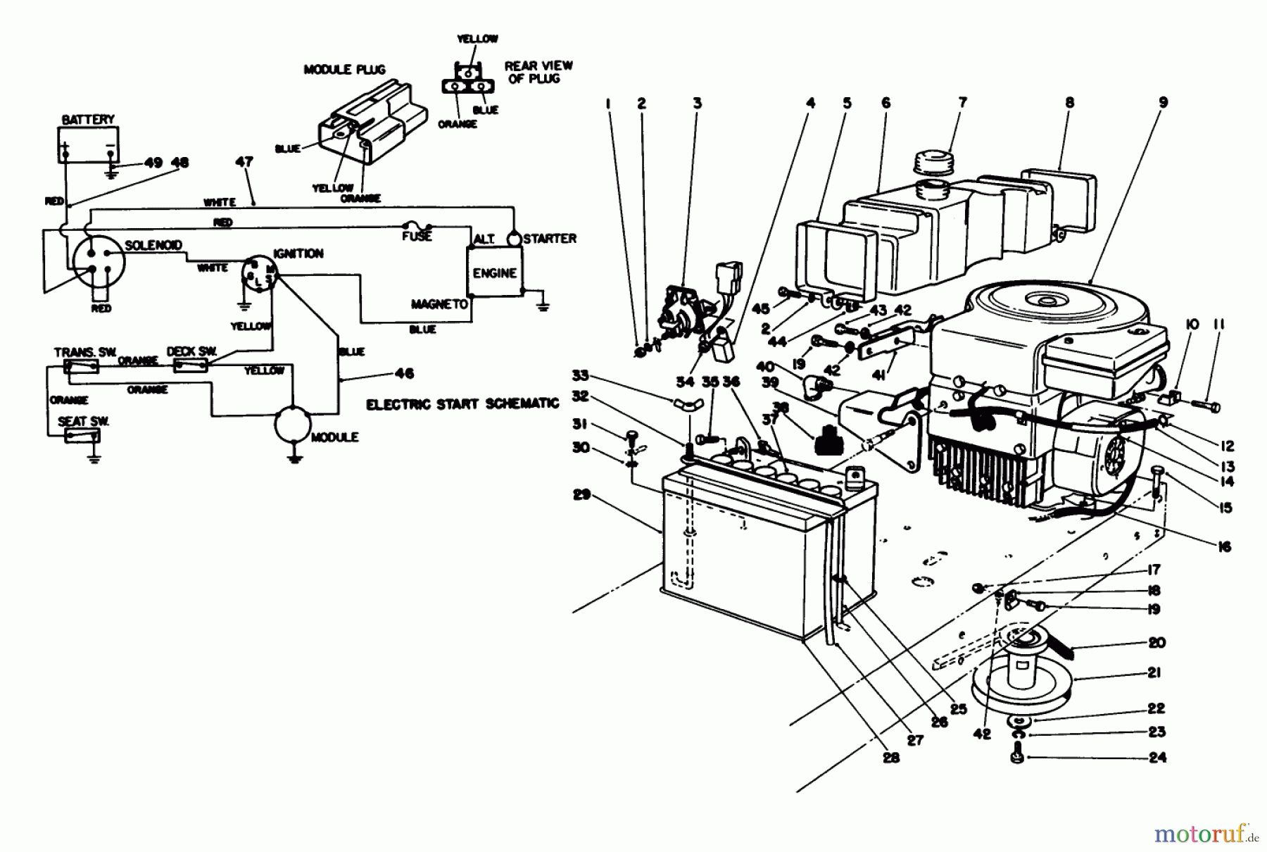 Toro Neu Mowers, Rear-Engine Rider 56145 (8-32) - Toro 8-32 Rear Engine Rider, 1988 (8000001-8999999) ENGINE ASSEMBLY (MODEL NO. 56145)