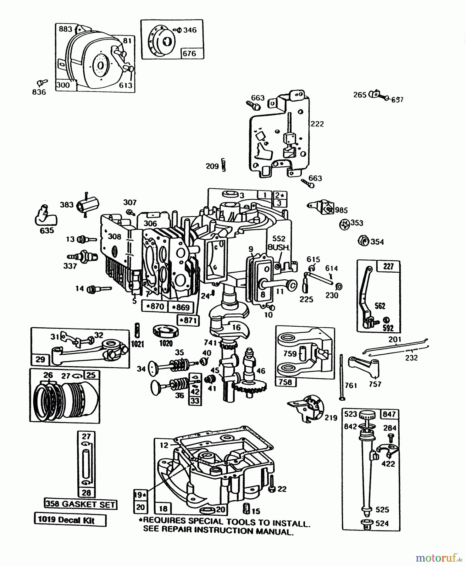 Toro Neu Mowers, Rear-Engine Rider 56145 (8-32) - Toro 8-32 Rear Engine Rider, 1988 (8000001-8999999) ENGINE BRIGGS & STRATTON MODEL NO. 191702-2531-01 8 H.P. REAR ENGINE RIDER RECOIL MODEL 56138 #2