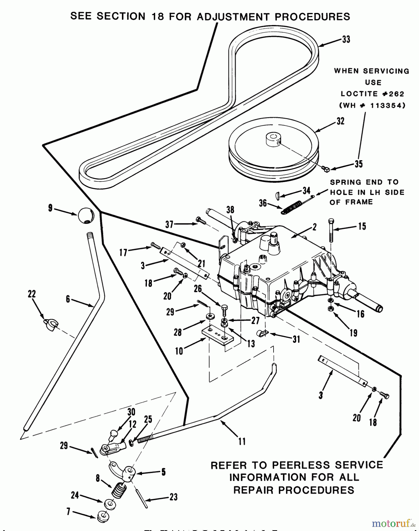  Toro Neu Mowers, Lawn & Garden Tractor Seite 1 32-11BX01 (211-5) - Toro 211-5 Tractor, 1987 4, 5 & 6-SPEED TRANSMISSION