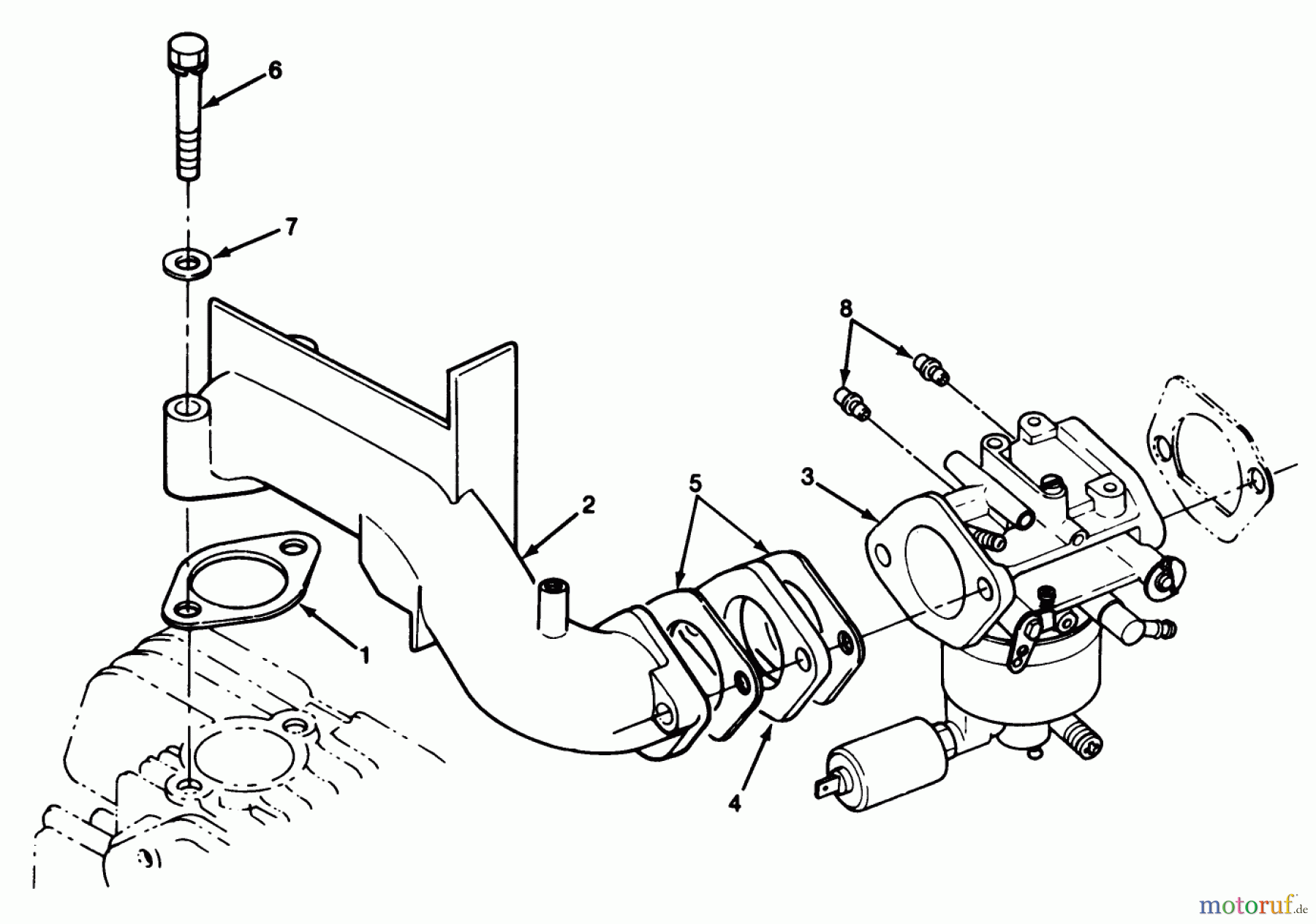 Toro Neu Mowers, Lawn & Garden Tractor Seite 1 32-12OE01 (212-H) - Toro 212-H Tractor, 1990 CARBURETOR