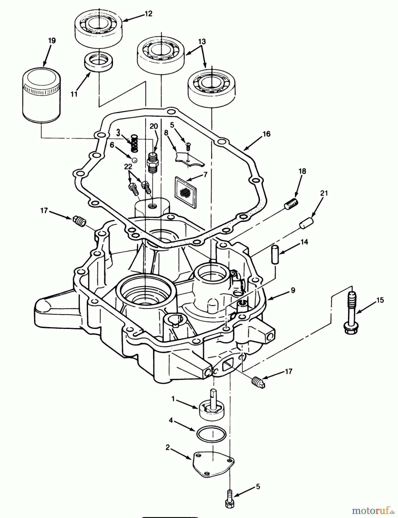 Toro Neu Mowers, Lawn & Garden Tractor Seite 1 32-12OE01 (212-H) - Toro 212-H Tractor, 1990 OIL BASE AND OIL PUMP