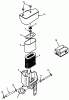 Toro 32-12OE02 (212-H) - 212-H Tractor, 1991 (1000001-1999999) Ersatzteile 12HP ENGINE AIR CLEANER ASSEMBLY