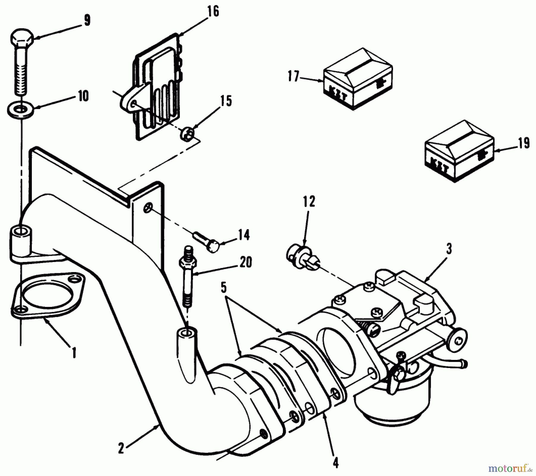 Toro Neu Mowers, Lawn & Garden Tractor Seite 1 32-12OE02 (212-H) - Toro 212-H Tractor, 1991 (1000001-1999999) 12HP ENGINE CARBURETOR ASSEMBLY