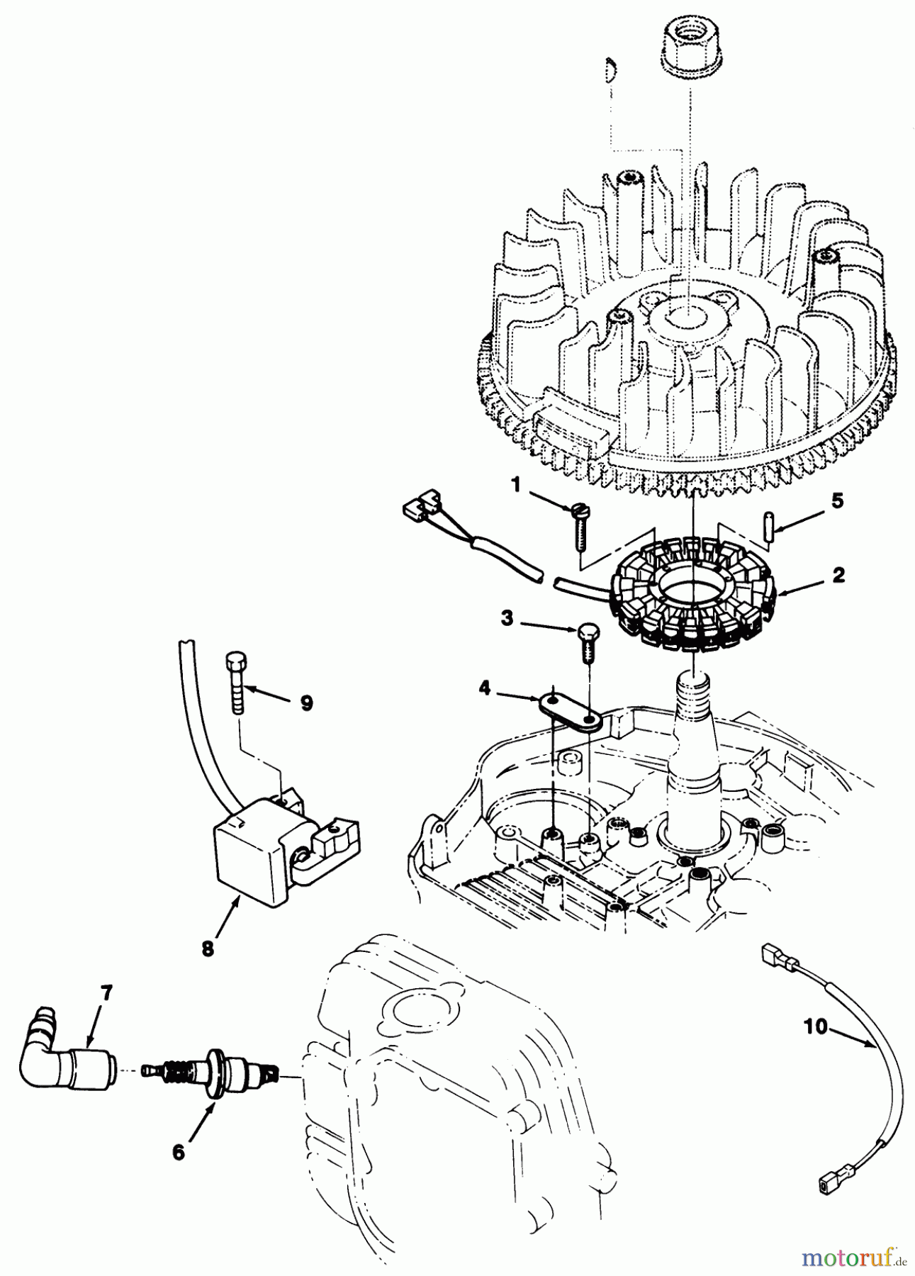 Toro Neu Mowers, Lawn & Garden Tractor Seite 1 32-12OE02 (212-H) - Toro 212-H Tractor, 1991 (1000001-1999999) 12HP ENGINE IGNITION ASSEMBLY