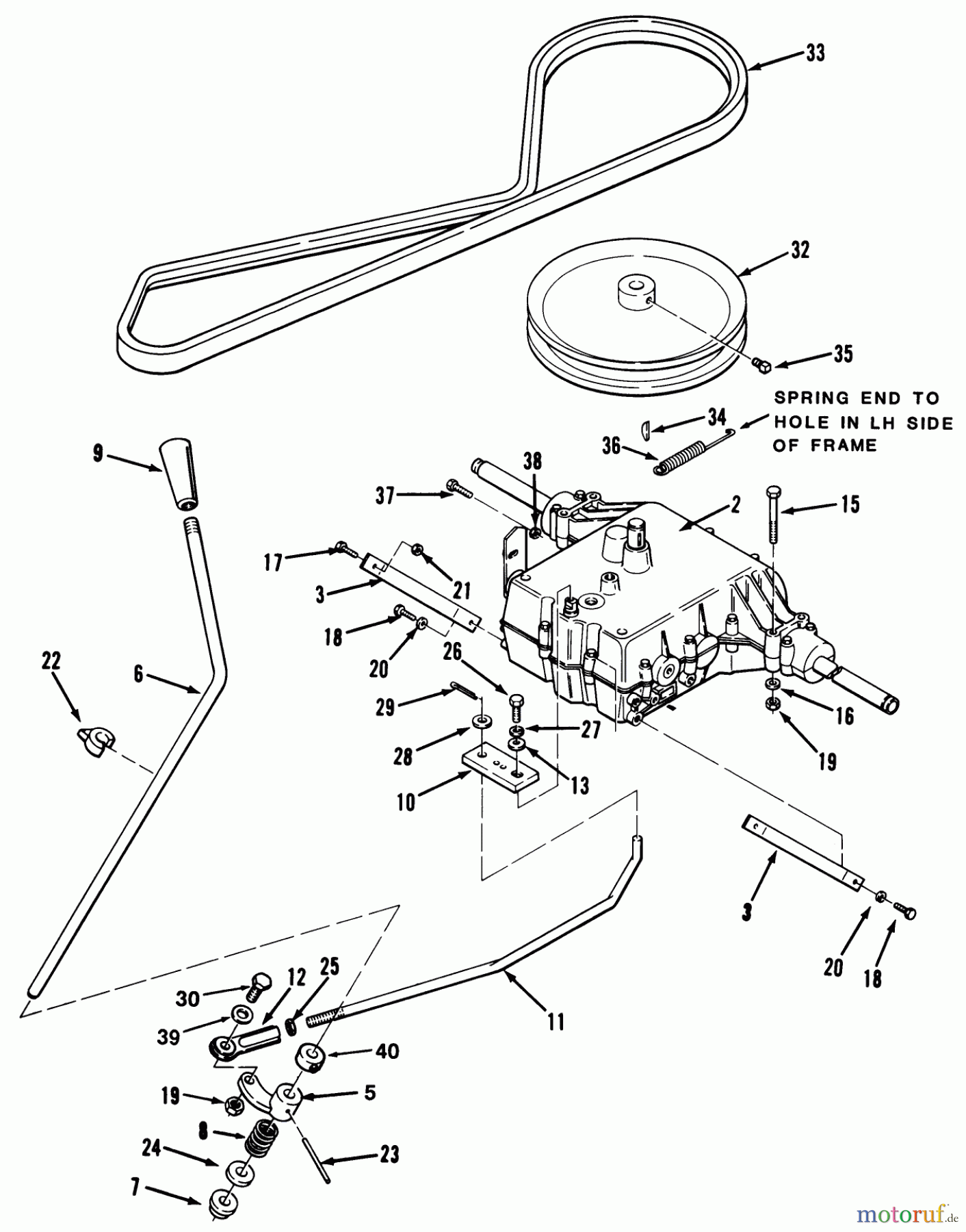 Toro Neu Mowers, Lawn & Garden Tractor Seite 1 32-10B502 (210-5) - Toro 210-5 Tractor, 1991 (1000001-1999999) TRANSMISSION ASSEMBLY (210-5 & 212-5)
