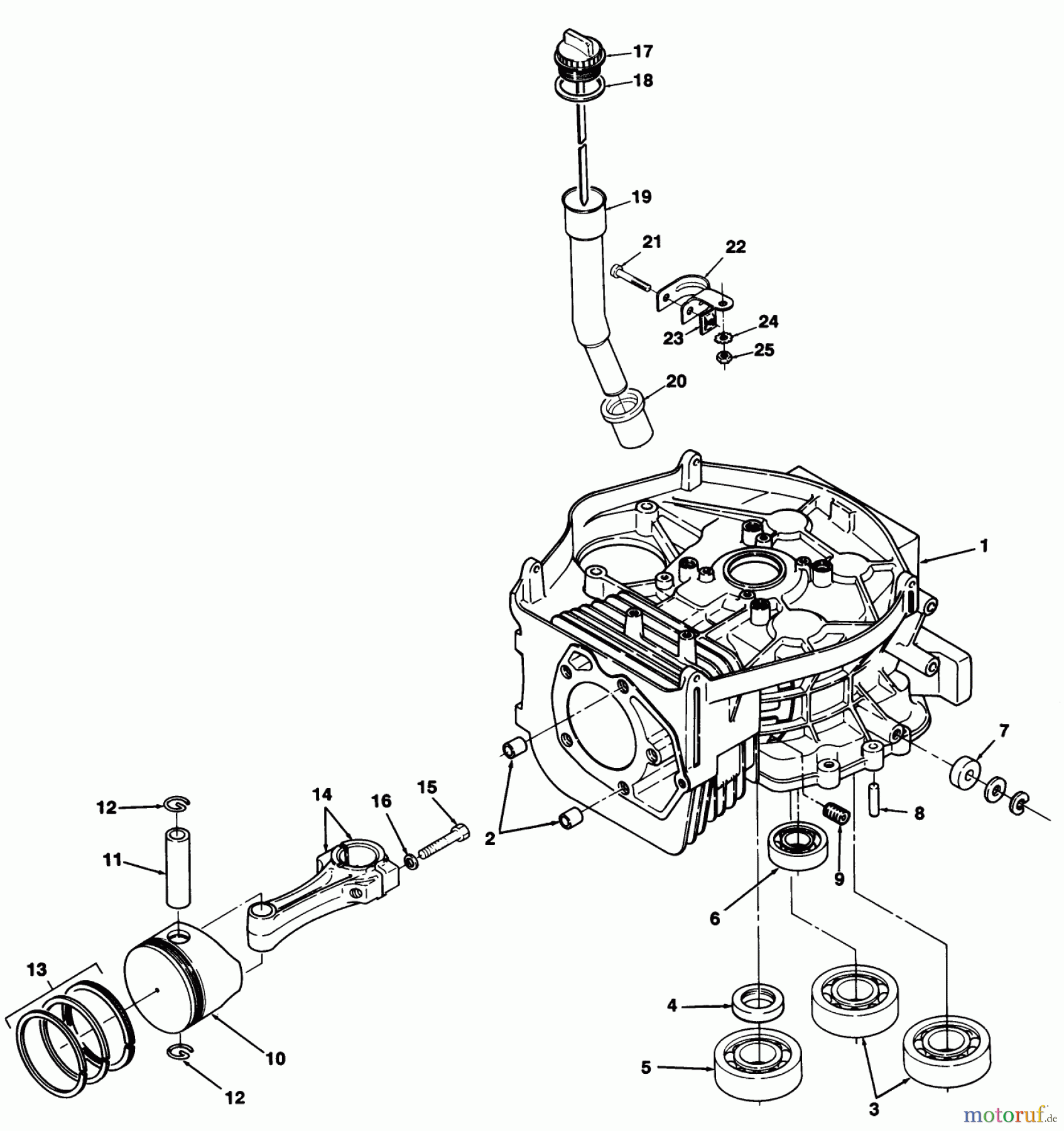  Toro Neu Mowers, Lawn & Garden Tractor Seite 1 32-12O503 (212-5) - Toro 212-5 Tractor, 1992 (2000001-2999999) 12.5HP ENGINE CYLINDER BLOCK ASSEMBLY
