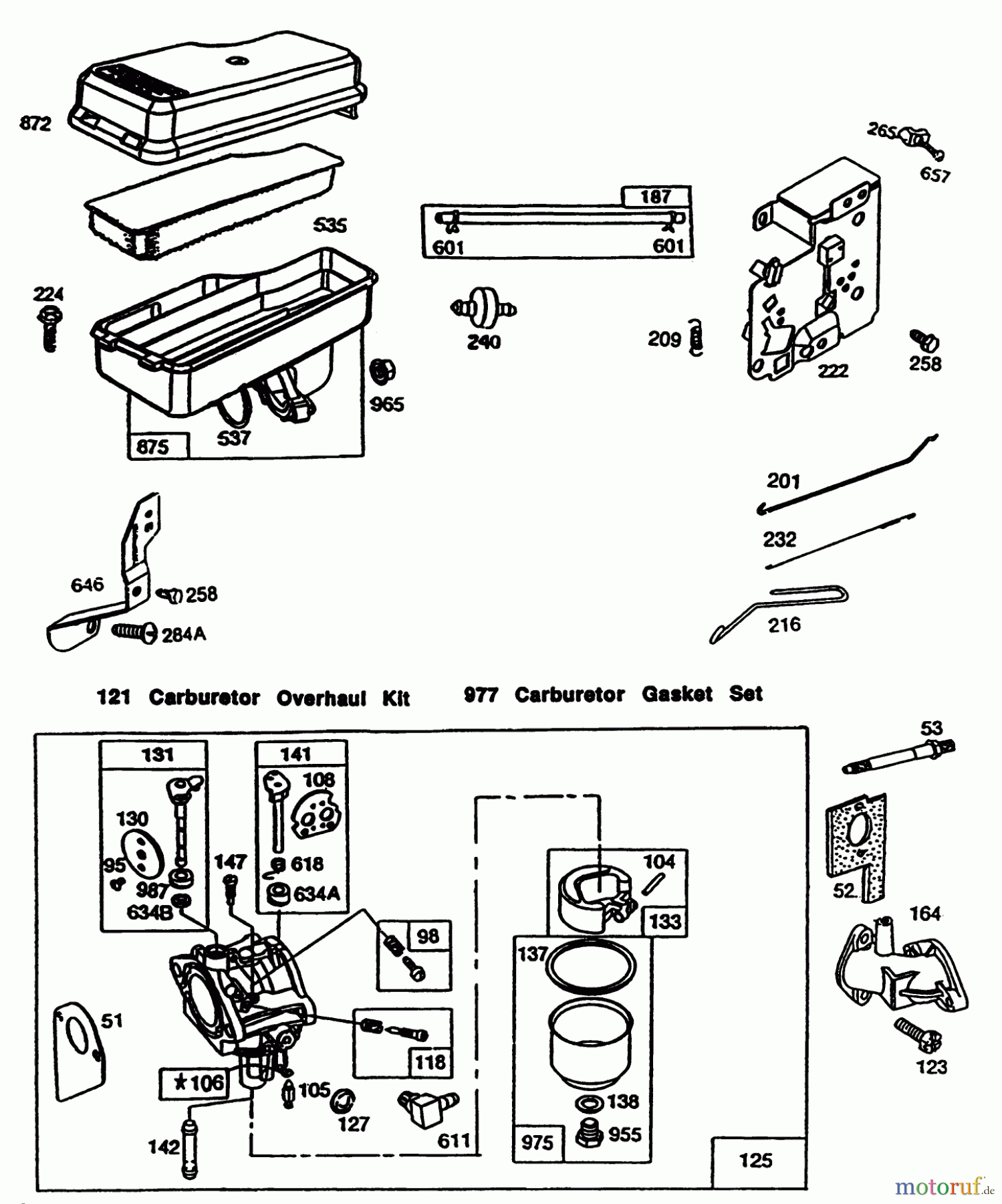  Toro Neu Mowers, Lawn & Garden Tractor Seite 1 32-12O503 (212-5) - Toro 212-5 Tractor, 1992 (2000001-2999999) ENGINE BRIGGS & STRATTON MODEL 257707-0123-01 #2