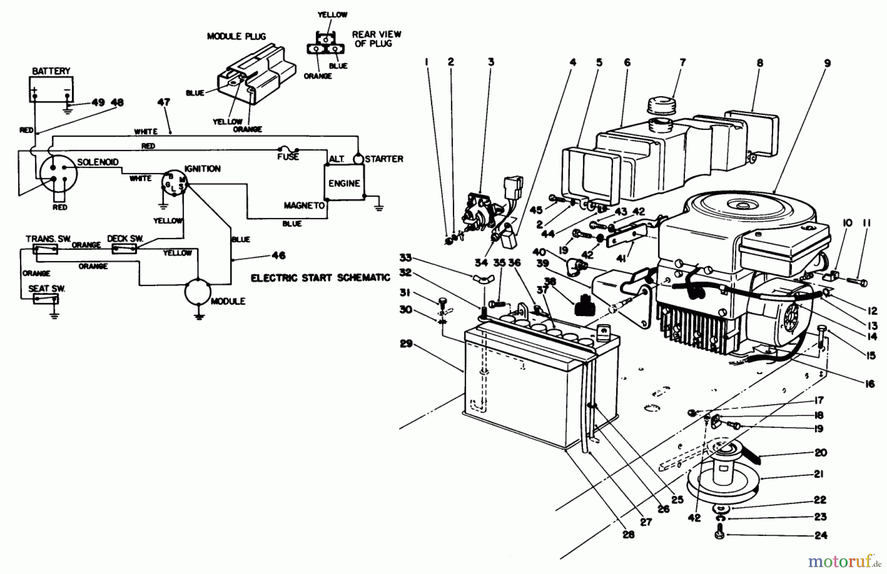 Toro Neu Mowers, Rear-Engine Rider 56145 (8-32) - Toro 8-32 Rear Engine Rider, 1989 (9000001-9999999) ENGINE ASSEMBLY