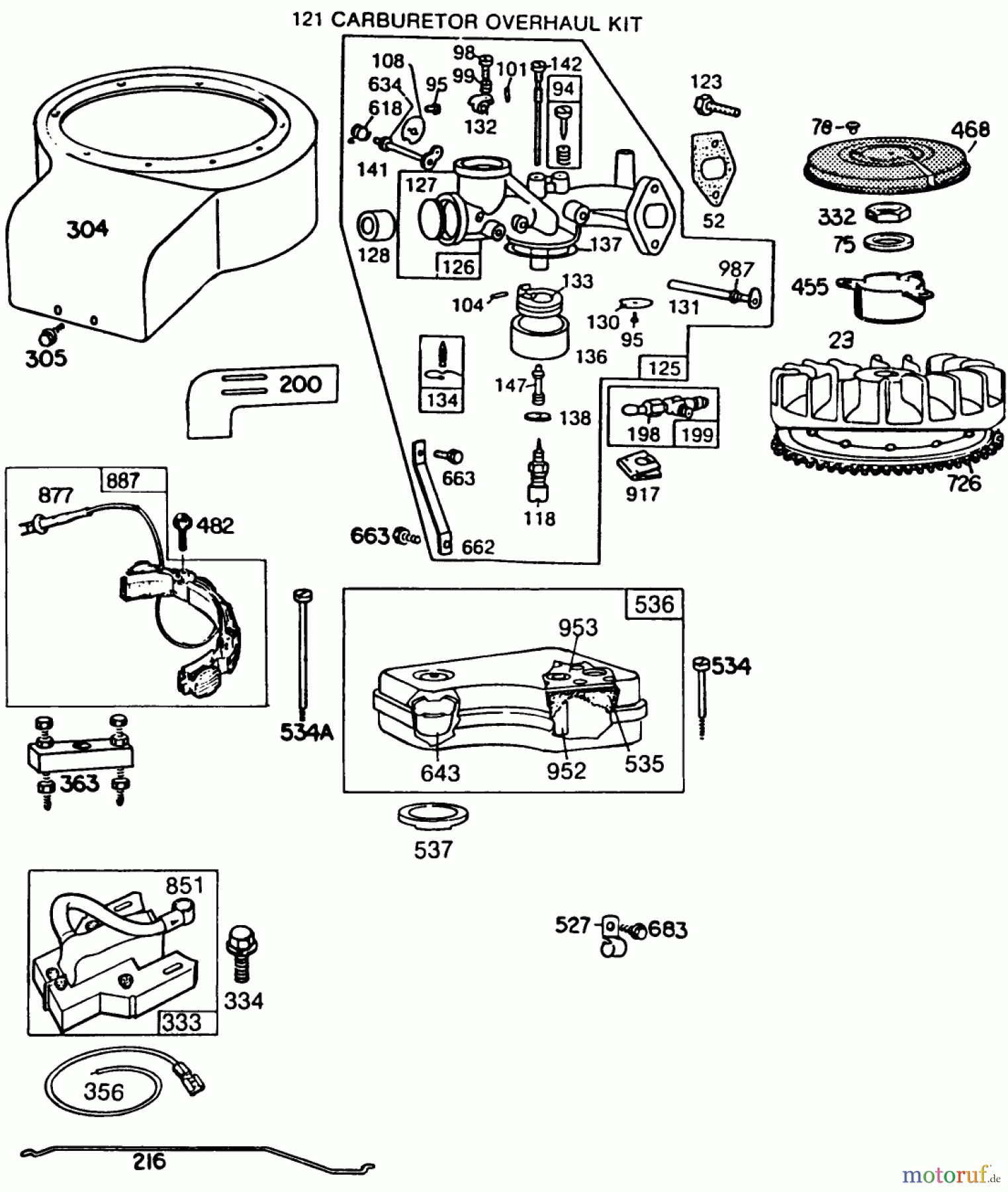 Toro Neu Mowers, Rear-Engine Rider 56145 (8-32) - Toro 8-32 Rear Engine Rider, 1989 (9000001-9999999) ENGINE MODEL NO. 191707-2161-01 #3
