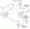 Toro 32-11B301 (211-3) - 211-3 Tractor, 1987 Ersatzteile BRAKE AND CLUTCH LINKAGE 3 & 5 SPEEDS