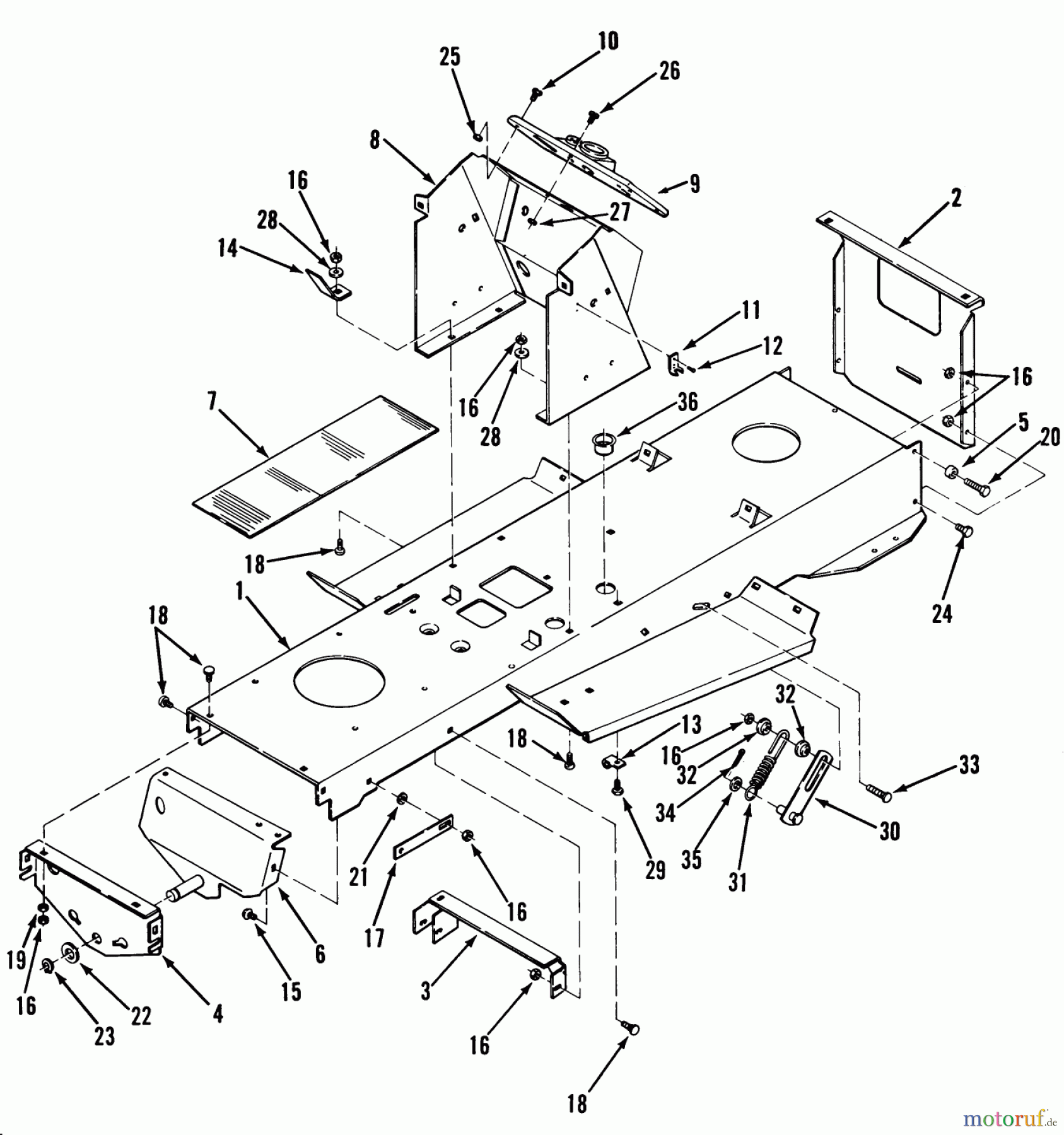 Toro Neu Mowers, Lawn & Garden Tractor Seite 1 32-11B301 (211-3) - Toro 211-3 Tractor, 1987 FRAME, SHEET METAL AND COVERS #1