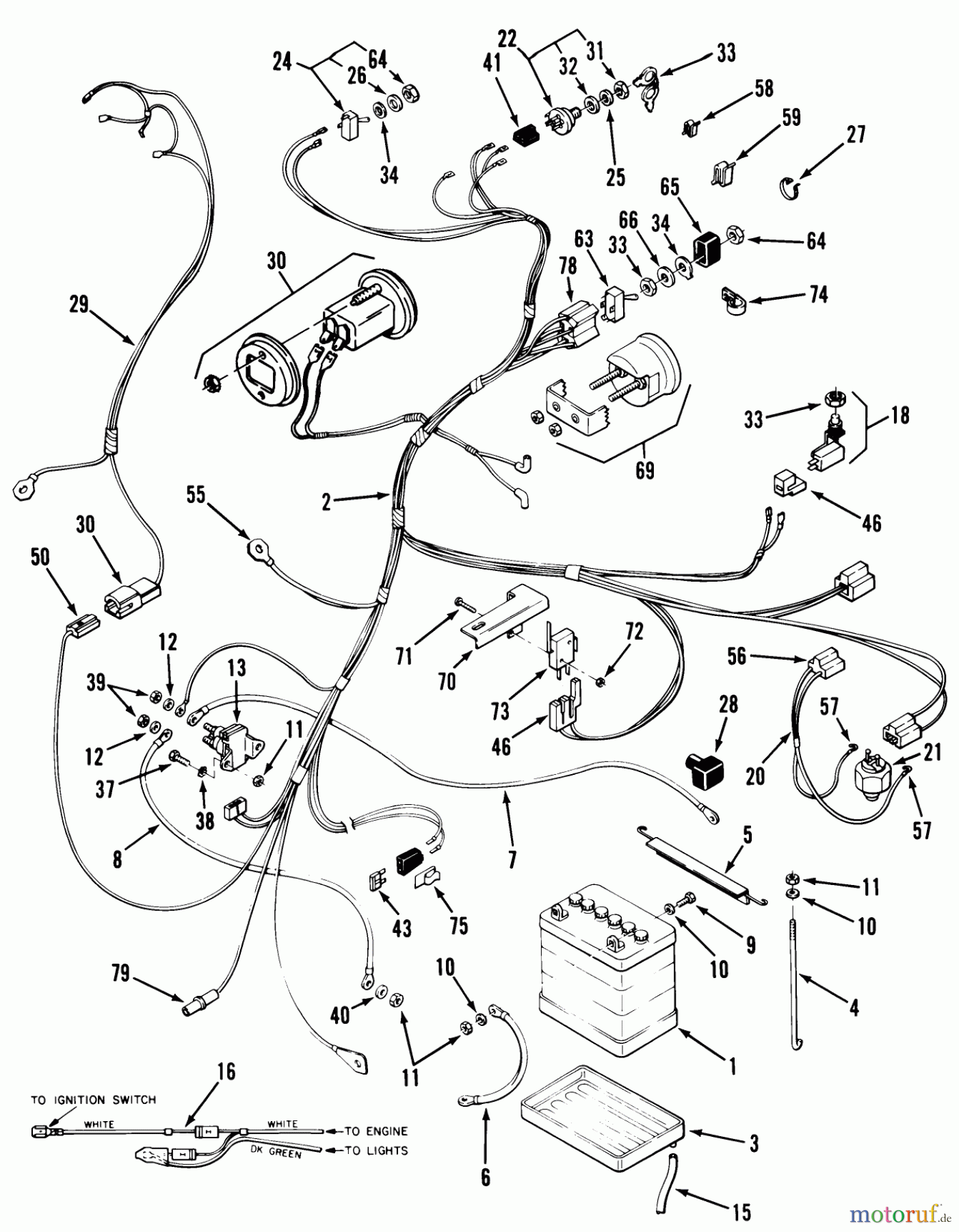  Toro Neu Mowers, Lawn & Garden Tractor Seite 1 42-08B401 (208-4) - Toro 208-4 Tractor, 1989 ELECTRICAL SYSTEM