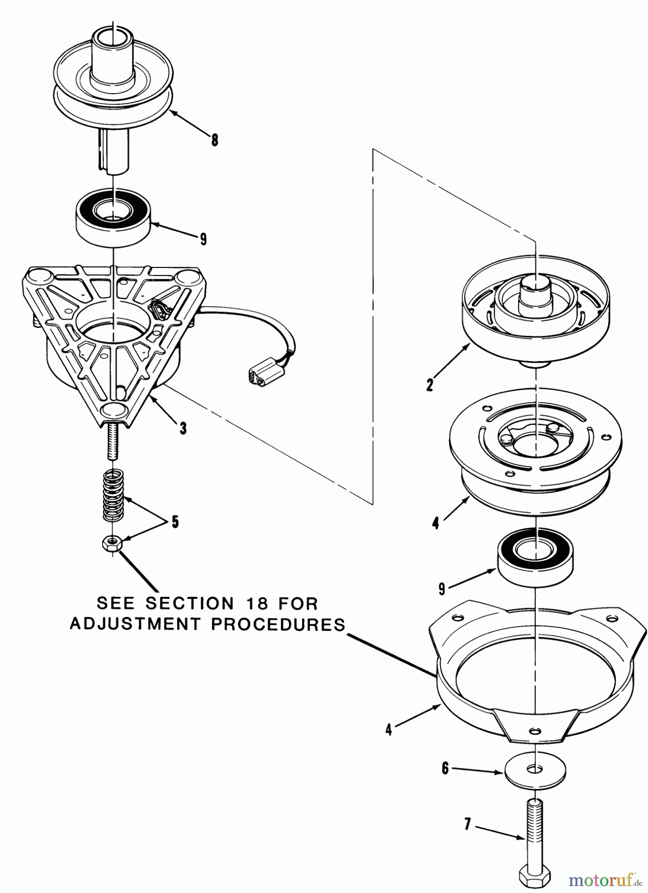Toro Neu Mowers, Lawn & Garden Tractor Seite 1 32-12BE01 (212-H) - Toro 212-H Tractor, 1989 ENGINE PULLEY & PTO CLUTCH