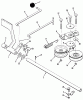 Toro 32-12BE01 (212-H) - 212-H Tractor, 1989 Ersatzteile HYDROSTATIC TRANSAXLE BRAKE AND IDLER LINKAGE