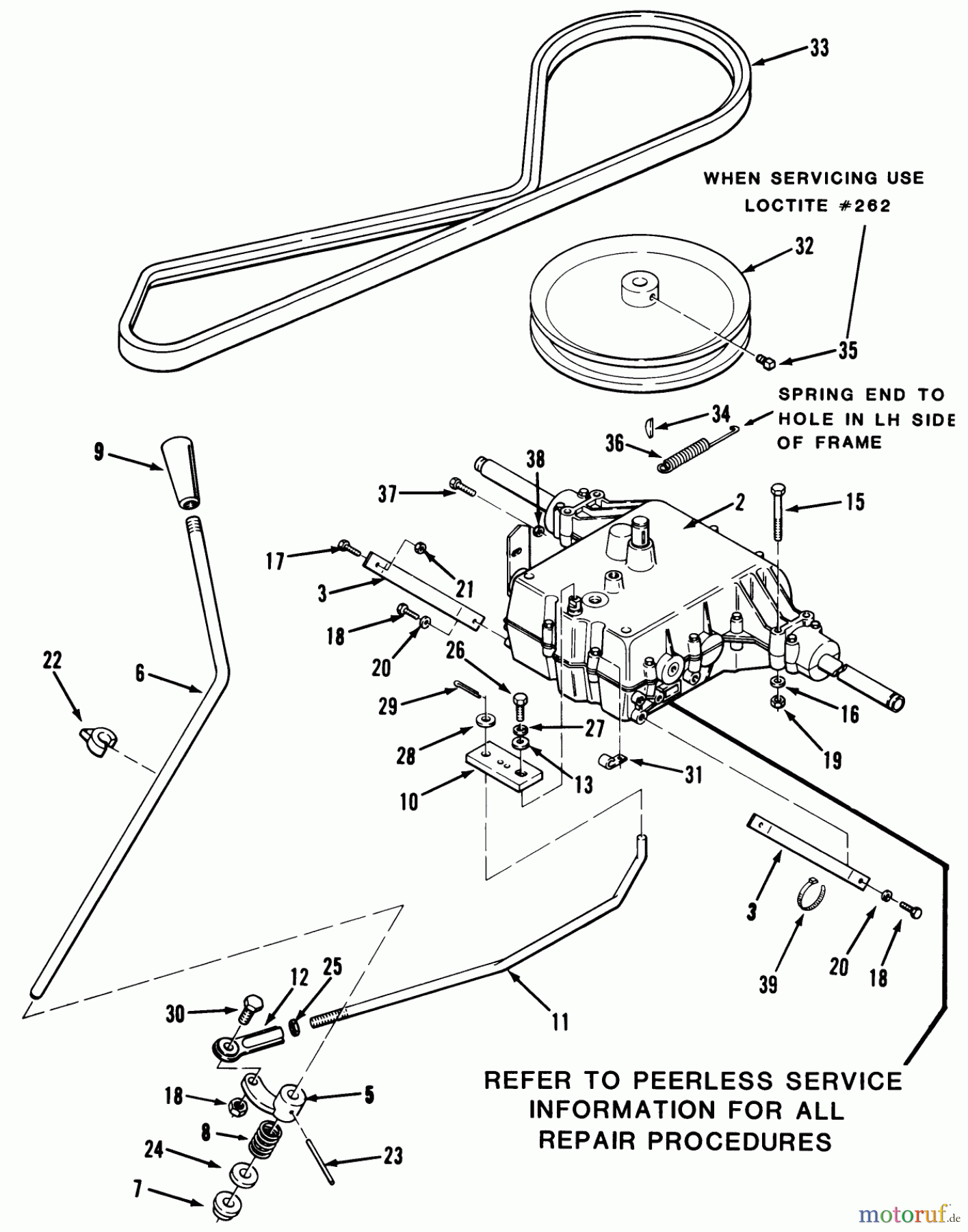  Toro Neu Mowers, Lawn & Garden Tractor Seite 1 32-120EA1 (212-H)- Toro 212-H Tractor, 1991 (1000001-1999999) 5-SPEED TRANSMISSION