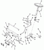 Toro 32-120EA1 (212-H)- 212-H Tractor, 1991 (1000001-1999999) Ersatzteile FRONT AXLE AND STEERING