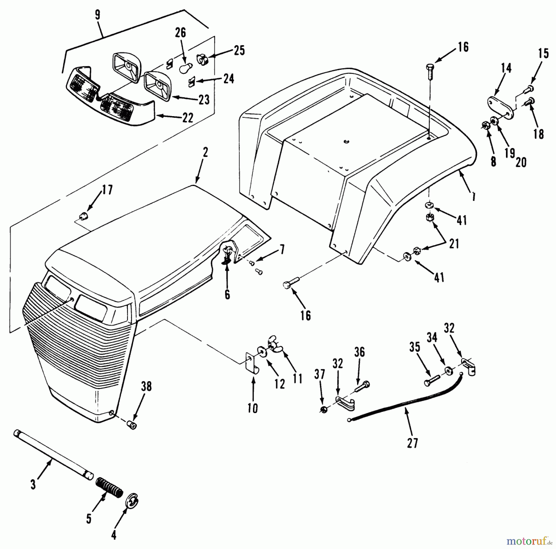  Toro Neu Mowers, Lawn & Garden Tractor Seite 1 32-12BEA2 (212-H) - Toro 212-H Tractor, 1991 (1000001-1999999) BODY ASSEMBLY
