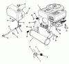 Toro 32-12B5A3 (212-5) - 212-5 Tractor, 1991 (1000001-1999999) Ersatzteile ENGINE FUEL & EXHAUST ASSEMBLY