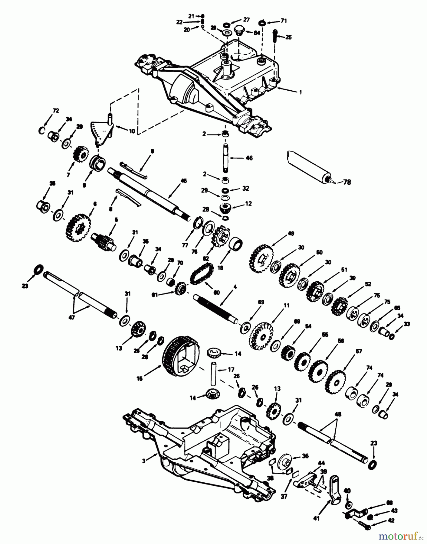 Toro Neu Mowers, Lawn & Garden Tractor Seite 1 32-12BEA3 (212-H) - Toro 212-H Tractor, 1991 (1000001-1999999) PEERLESS TRANSMISSION MODEL NO. 930-020 (212-5)
