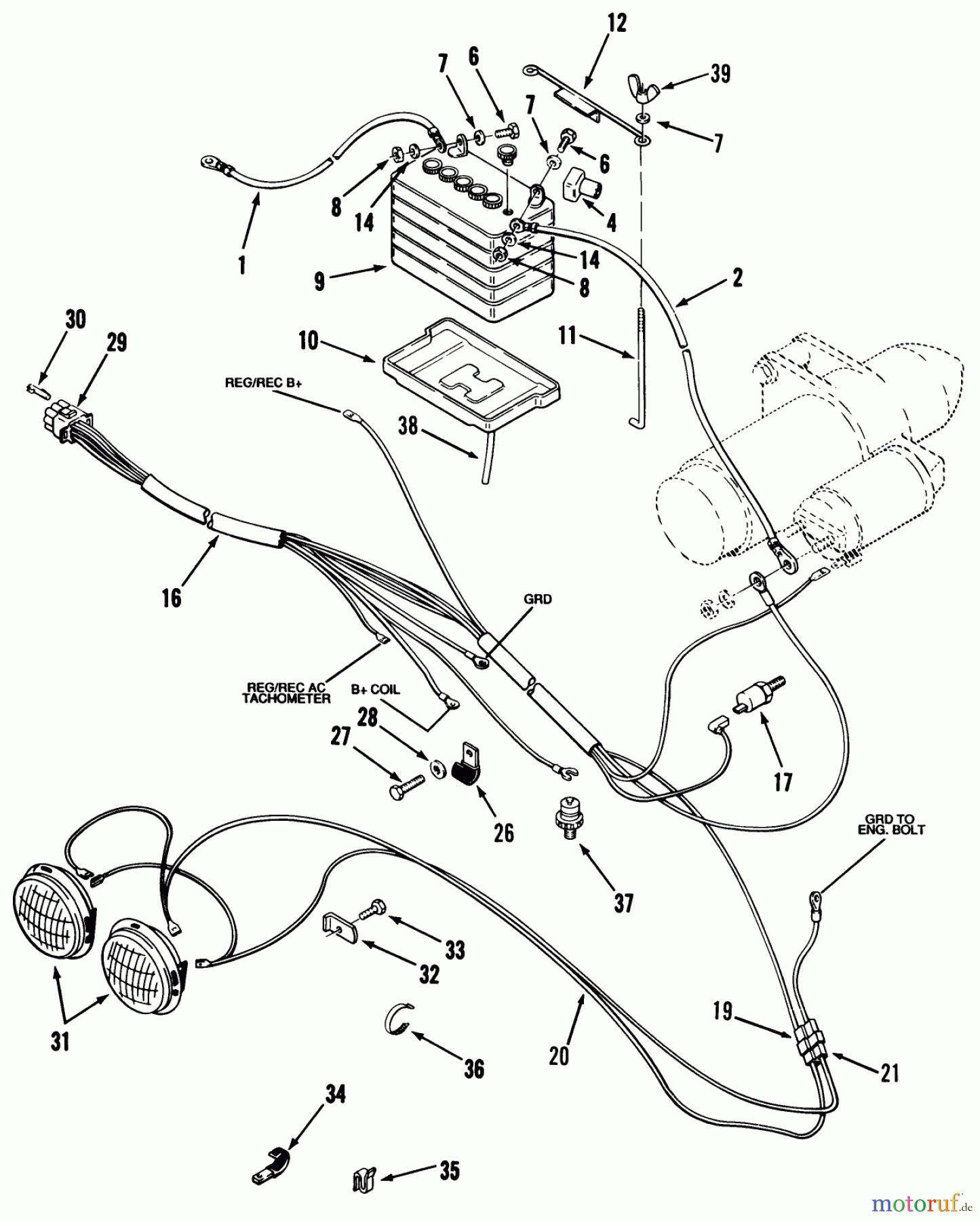 Toro Neu Mowers, Lawn & Garden Tractor Seite 1 41-20O801 (520-8) - Toro 520-8 Garden Tractor, 1990 ELECTRICAL SYSTEM #2