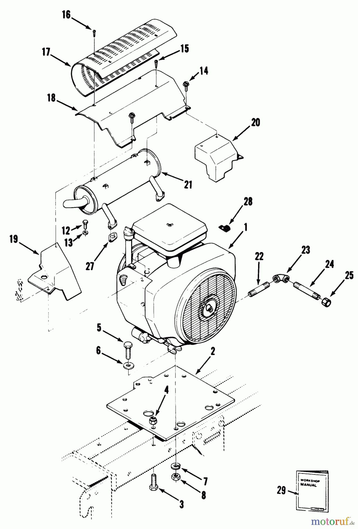 Toro Neu Mowers, Lawn & Garden Tractor Seite 1 41-20O801 (520-8) - Toro 520-8 Garden Tractor, 1990 ENGINES