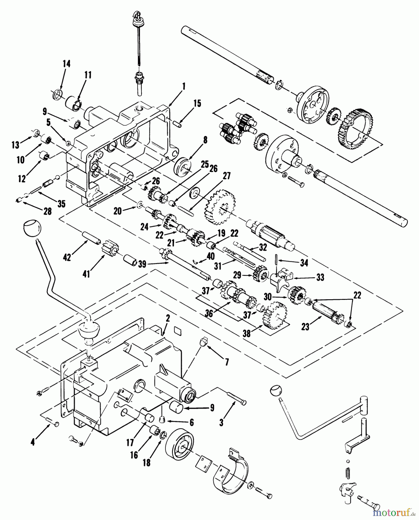 Toro Neu Mowers, Lawn & Garden Tractor Seite 1 41-20O801 (520-8) - Toro 520-8 Garden Tractor, 1990 MECHANICAL TRANSMISSION 8-SPEED #1