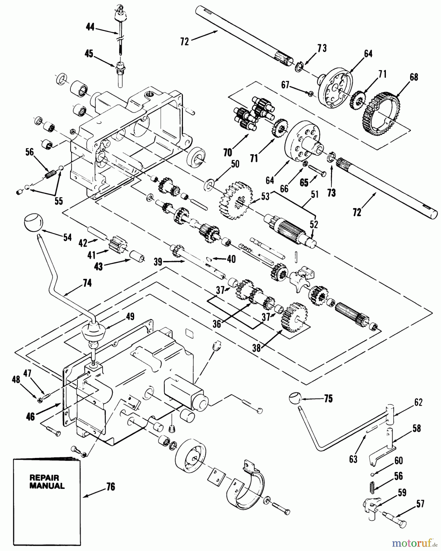 Toro Neu Mowers, Lawn & Garden Tractor Seite 1 41-20O801 (520-8) - Toro 520-8 Garden Tractor, 1990 MECHANICAL TRANSMISSION 8-SPEED #2