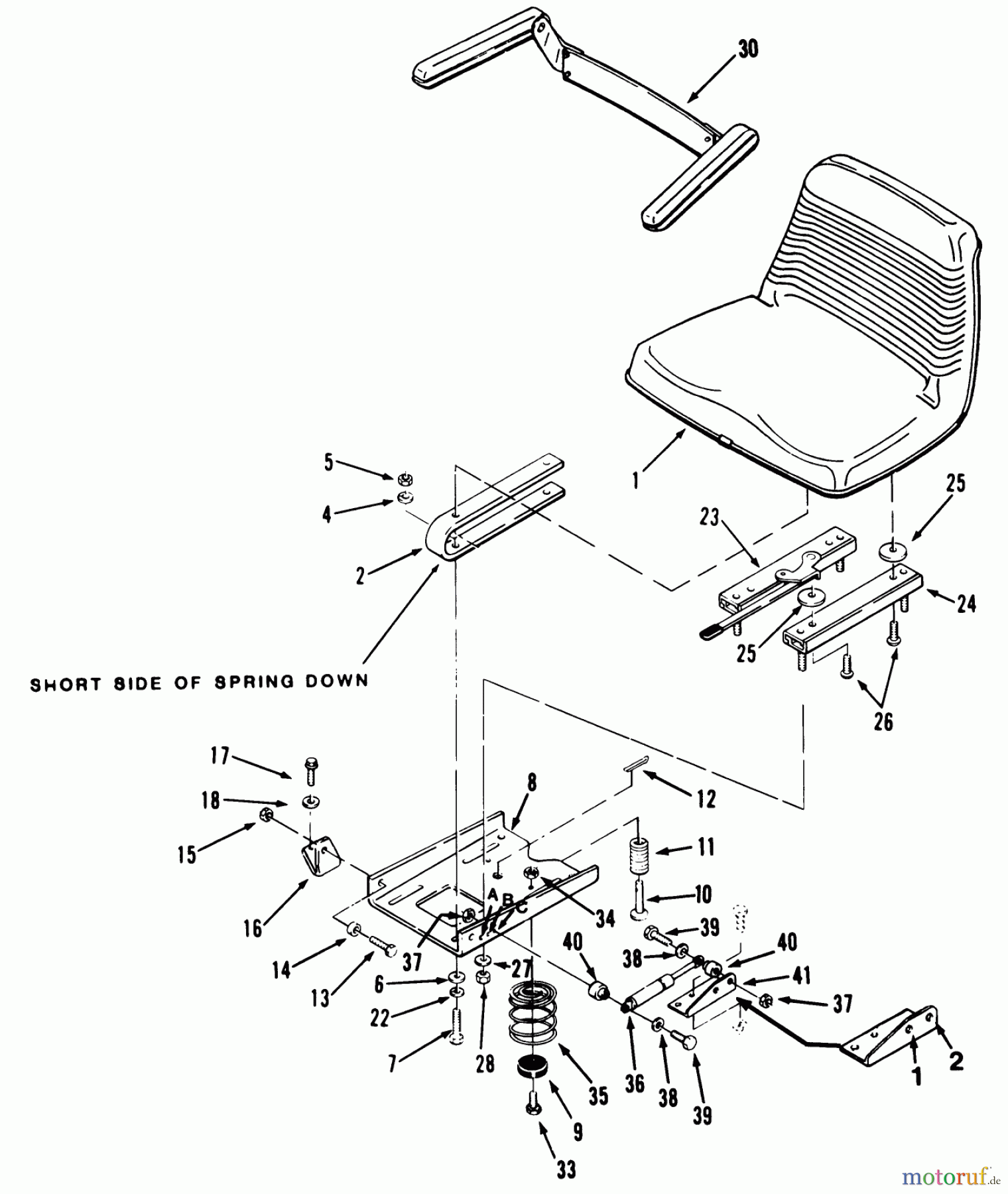 Toro Neu Mowers, Lawn & Garden Tractor Seite 1 41-20O801 (520-8) - Toro 520-8 Garden Tractor, 1990 SEAT