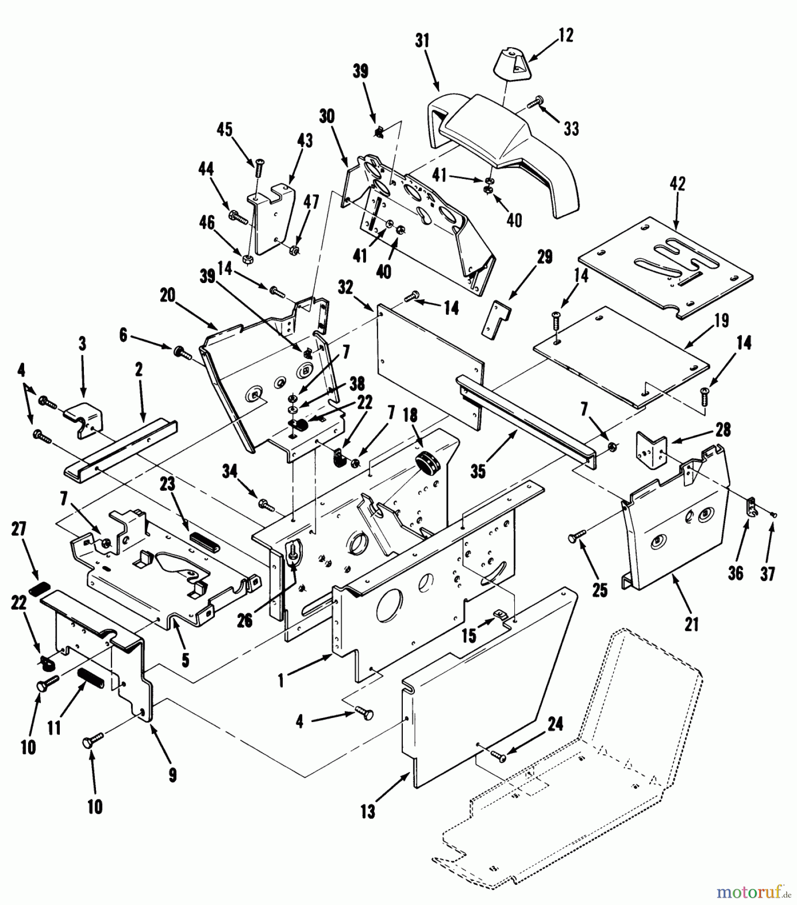  Toro Neu Mowers, Lawn & Garden Tractor Seite 1 41-20O801 (520-8) - Toro 520-8 Garden Tractor, 1990 SHEET METAL AND COVERS #2