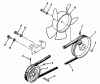 Toro 41-20OE03 (520-H) - 520-H Garden Tractor, 1992 (2000001-2999999) Ersatzteile DRIVE BELT AND PULLEYS