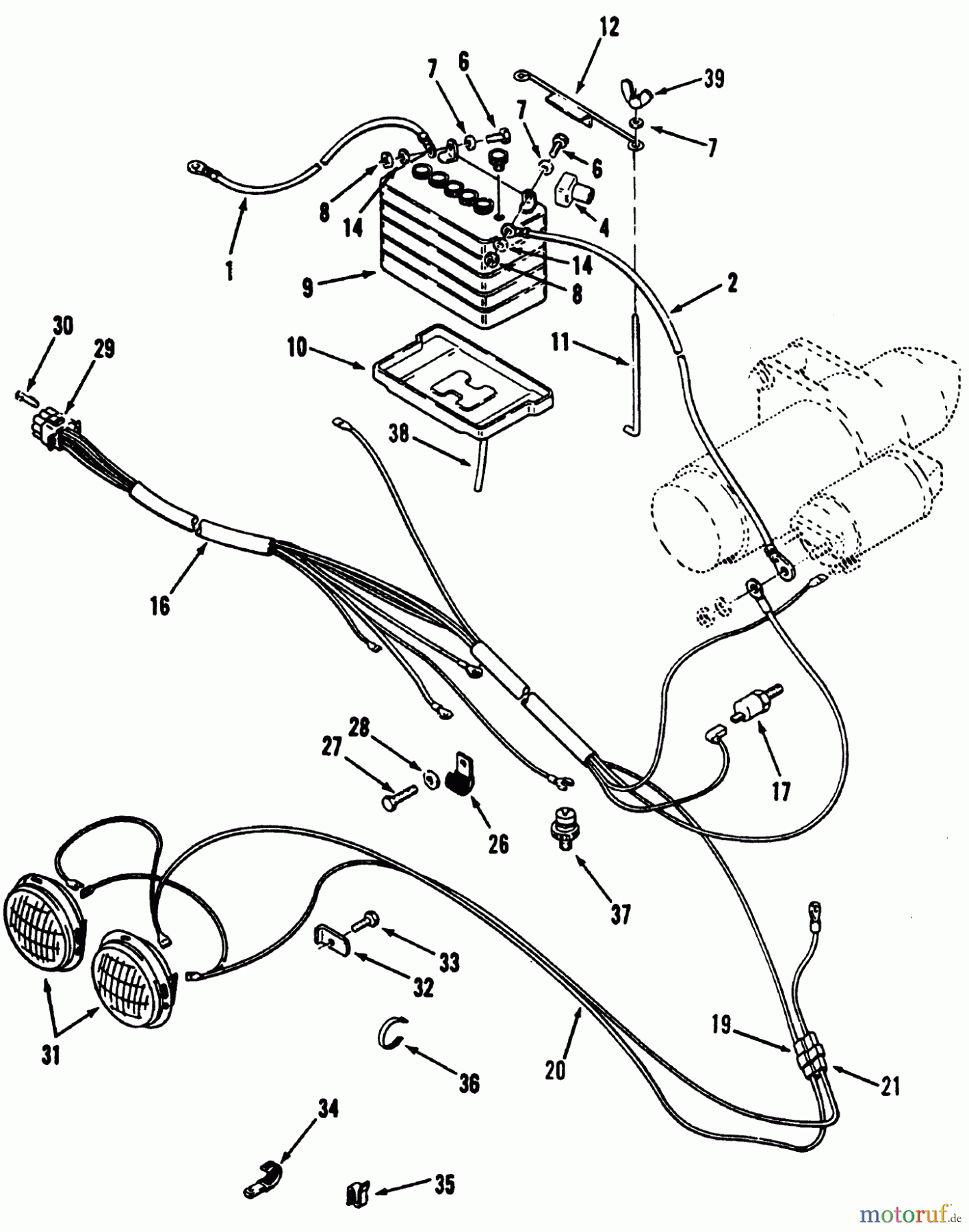 Toro Neu Mowers, Lawn & Garden Tractor Seite 1 41-20OE03 (520-H) - Toro 520-H Garden Tractor, 1992 (2000001-2999999) ELECTRICAL SYSTEM #2