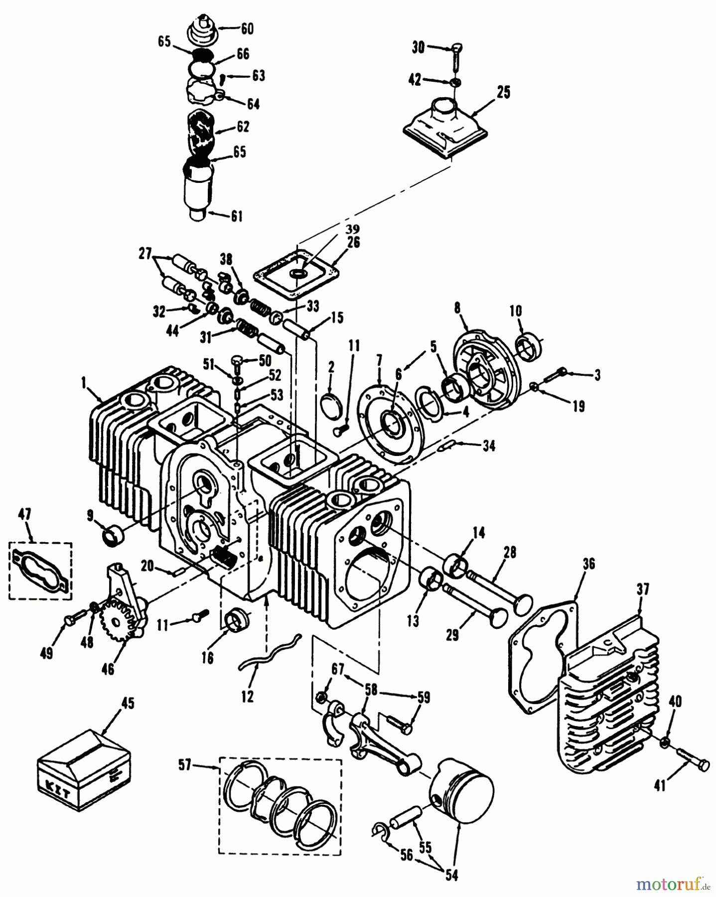 Toro Neu Mowers, Lawn & Garden Tractor Seite 1 41-20OE03 (520-H) - Toro 520-H Garden Tractor, 1992 (2000001-2999999) ENGINE CYLINDER BLOCK