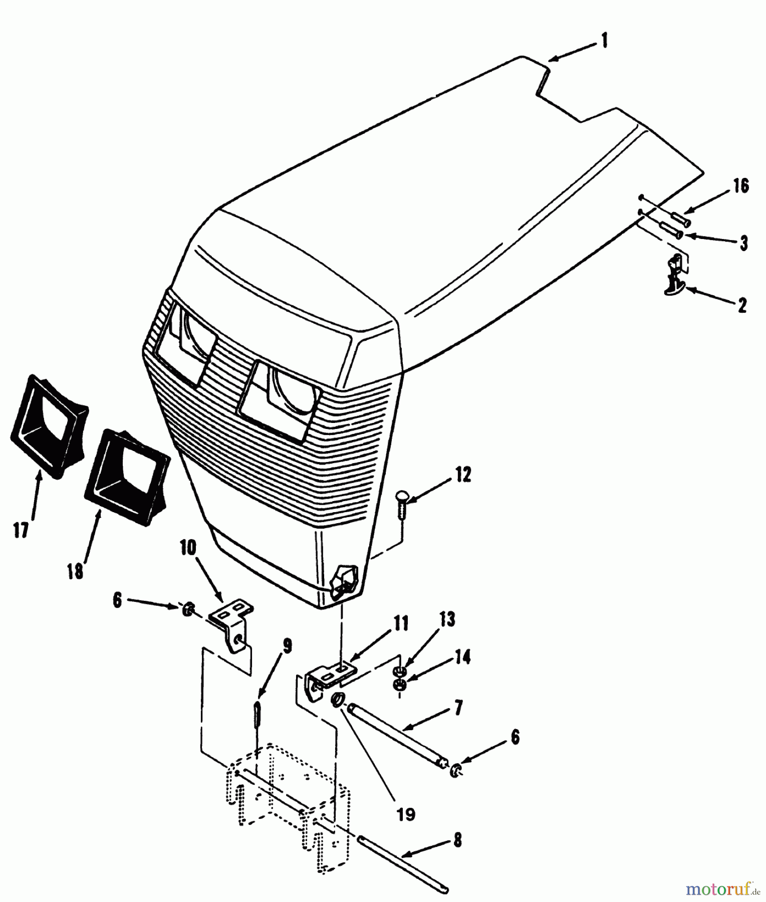  Toro Neu Mowers, Lawn & Garden Tractor Seite 1 41-20OE03 (520-H) - Toro 520-H Garden Tractor, 1992 (2000001-2999999) SHEET METAL AND COVERS #1