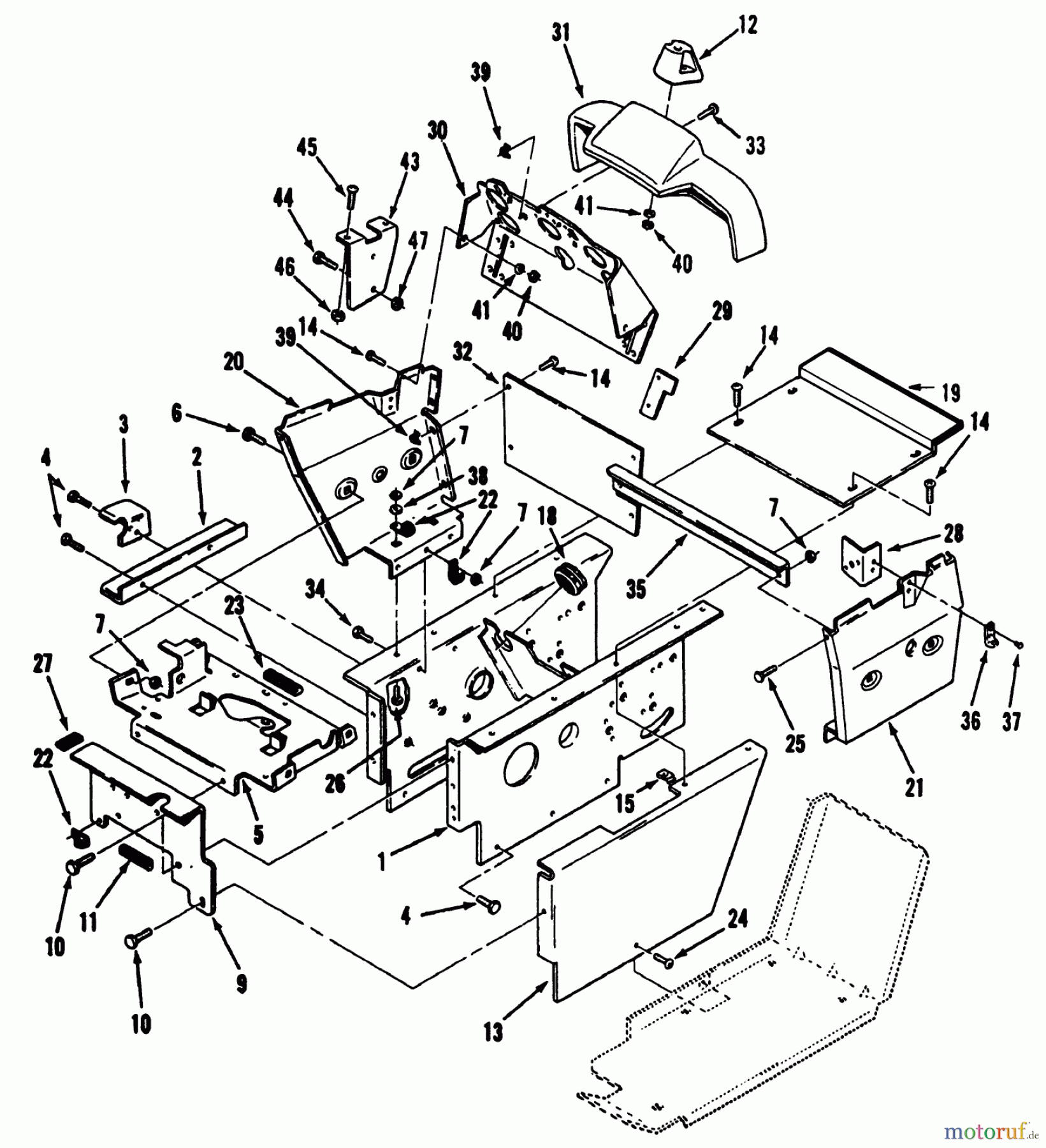 Toro Neu Mowers, Lawn & Garden Tractor Seite 1 41-20OE03 (520-H) - Toro 520-H Garden Tractor, 1992 (2000001-2999999) SHEET METAL AND COVERS #2