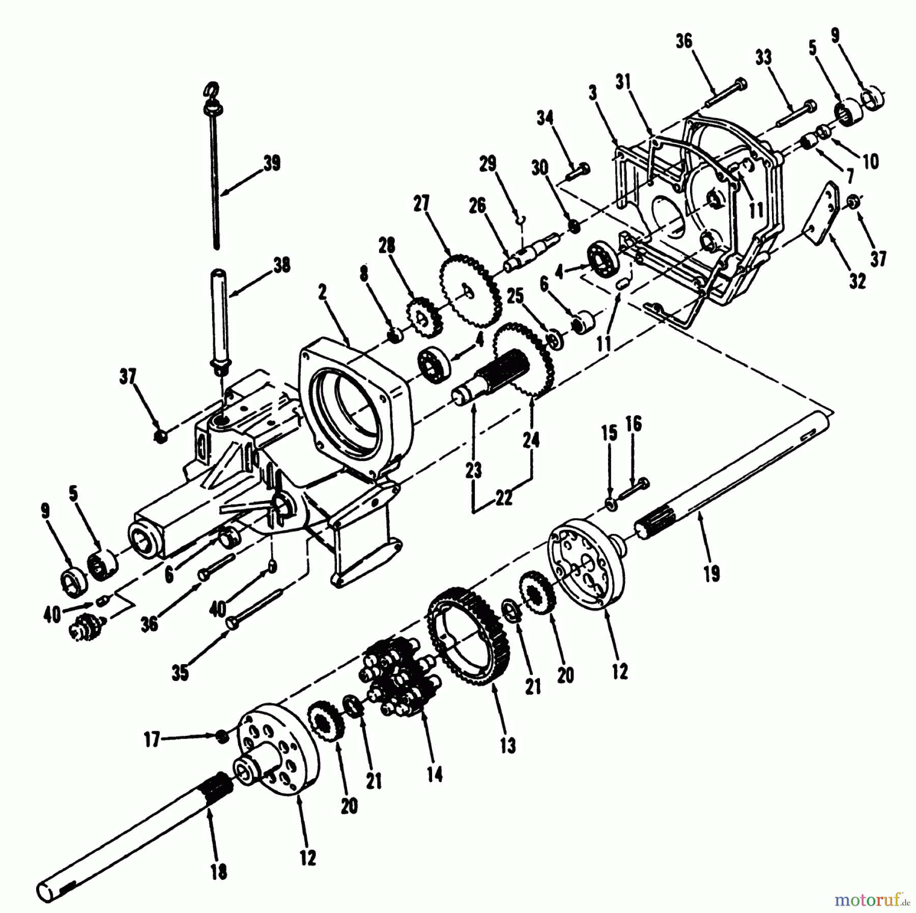 Toro Neu Mowers, Lawn & Garden Tractor Seite 1 41-20OE03 (520-H) - Toro 520-H Garden Tractor, 1992 (2000001-2999999) TRANSAXLE
