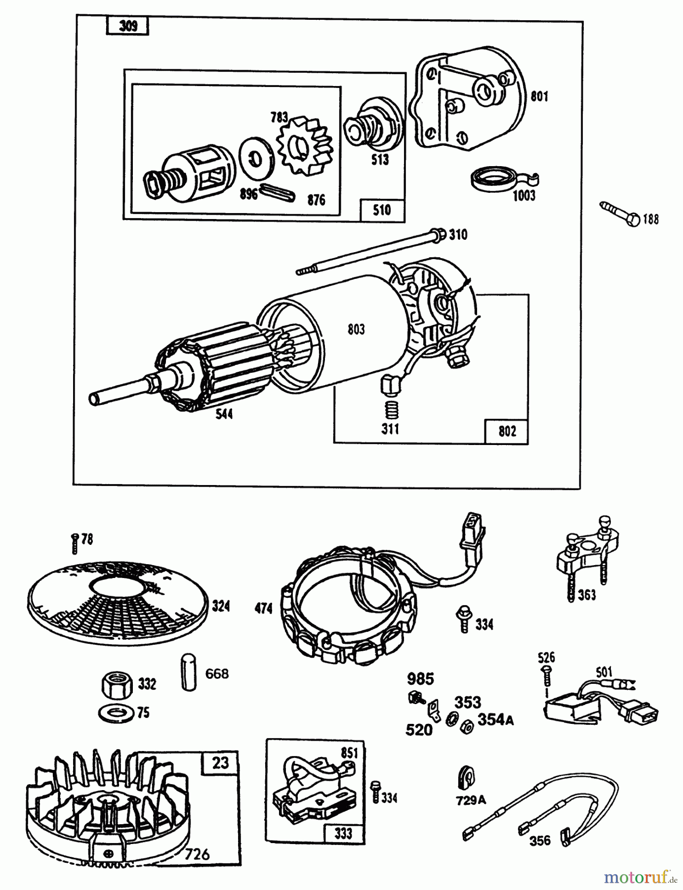 Toro Neu Mowers, Lawn & Garden Tractor Seite 1 42-16BE01 (246-H) - Toro 246-H Yard Tractor, 1992 (2000001-2999999) ENGINE TORO POWER PLUS #4