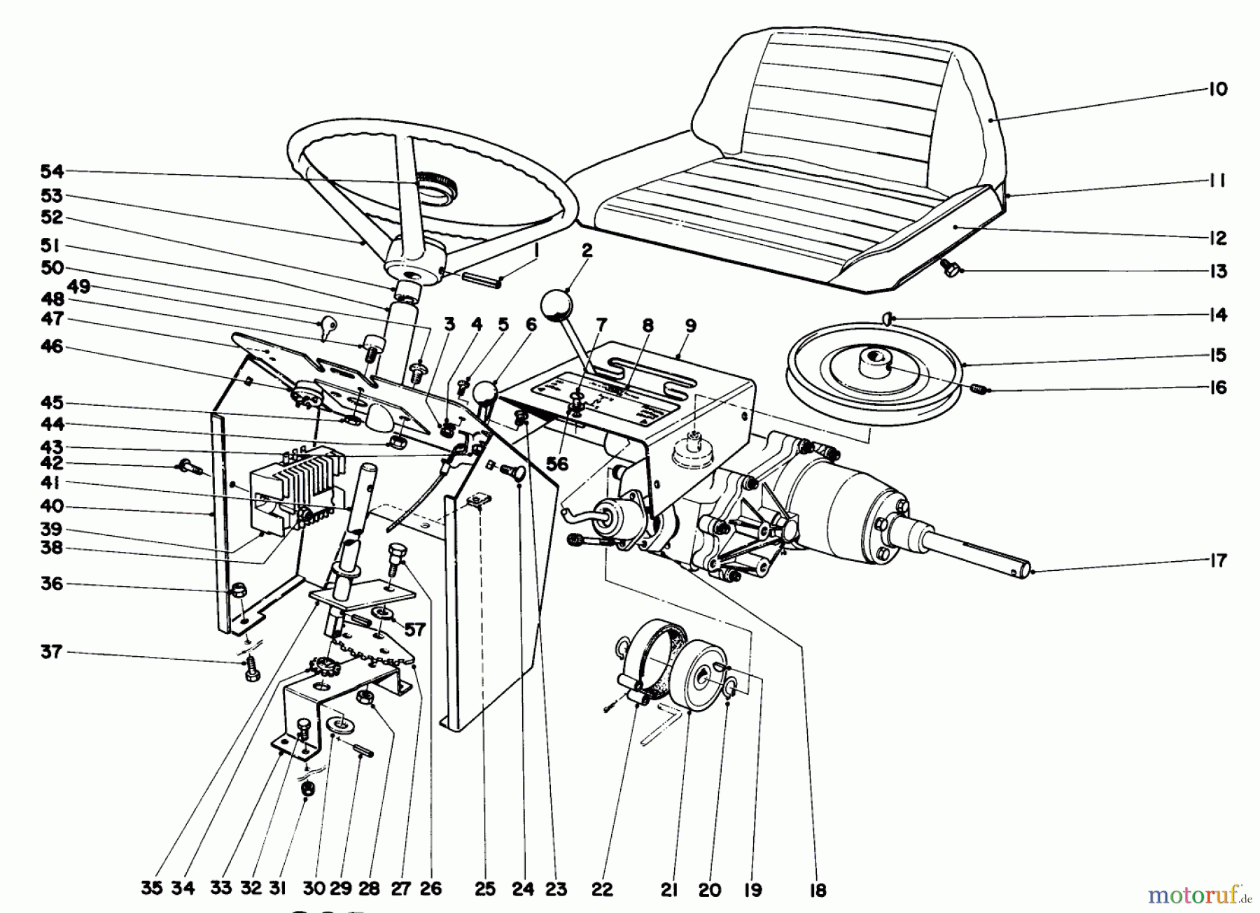  Toro Neu Mowers, Lawn & Garden Tractor Seite 1 55002 (935) - Toro 935 Recoil Lawn Tractor, 1969 (9000001-9999999) 935 AND 935E DASH ASSEMBLY