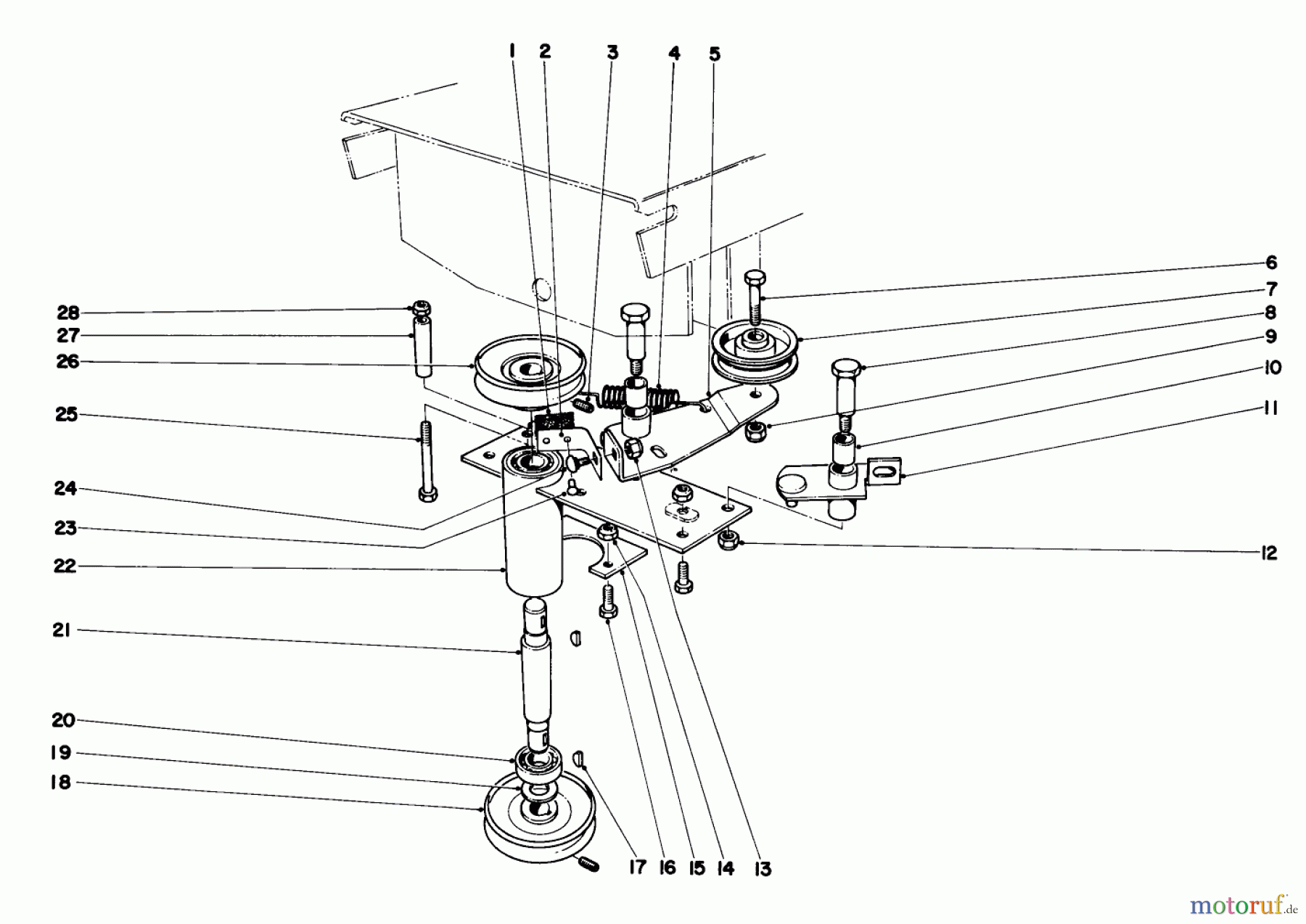  Toro Neu Mowers, Lawn & Garden Tractor Seite 1 55002 (935) - Toro 935 Recoil Lawn Tractor, 1969 (9000001-9999999) 935 AND 935E POWER TAKEOFF ASSEMBLY