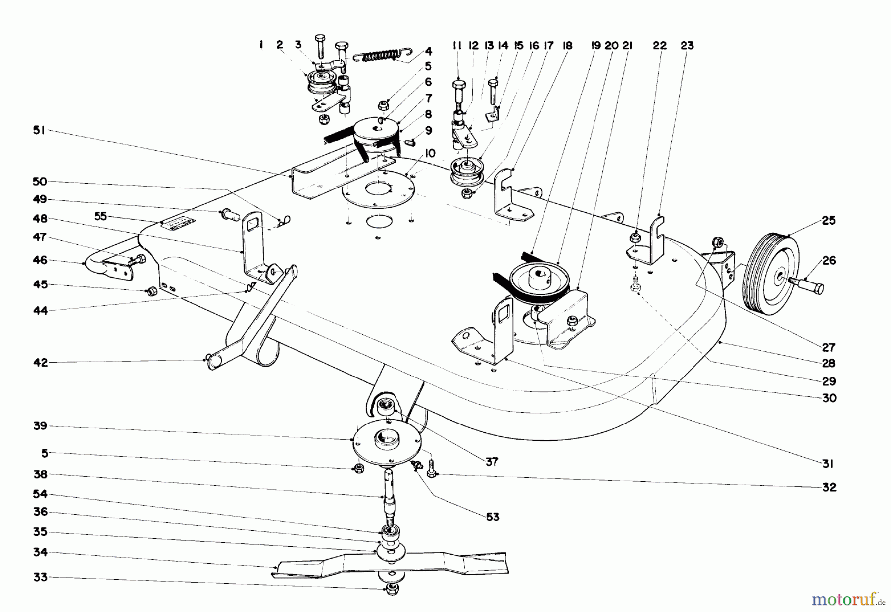 Toro Neu Mowers, Lawn & Garden Tractor Seite 1 55003 (800) - Toro 800 Recoil Lawn Tractor, 1970 (0000001-0999999) 36