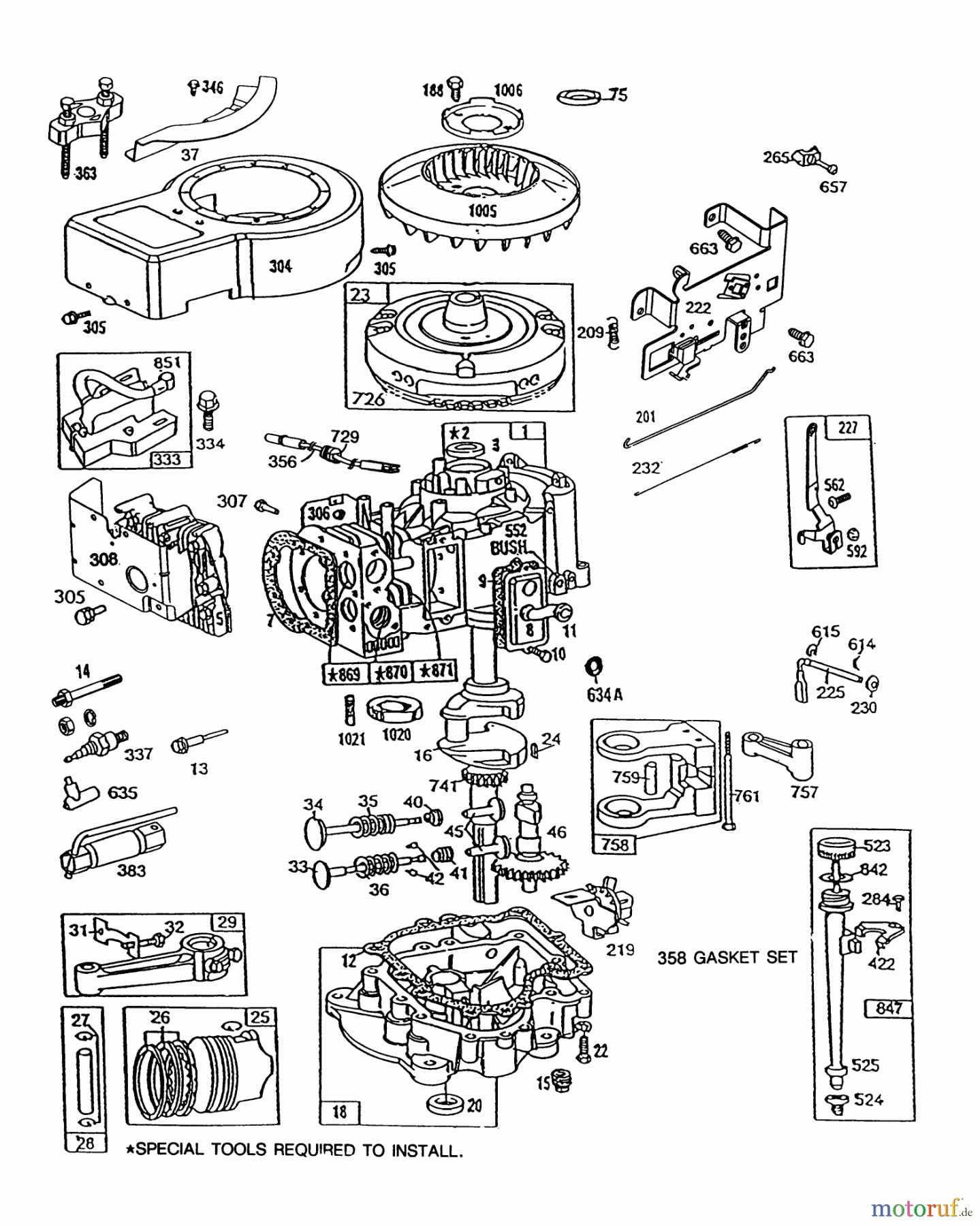 Toro Neu Mowers, Rear-Engine Rider 56176 (12-32) - Toro 12-32 Rear Engine Rider, 1991 (1000001-1999999) BRIGGS & STRATTON MODEL NO. 286707-0119-01 #1